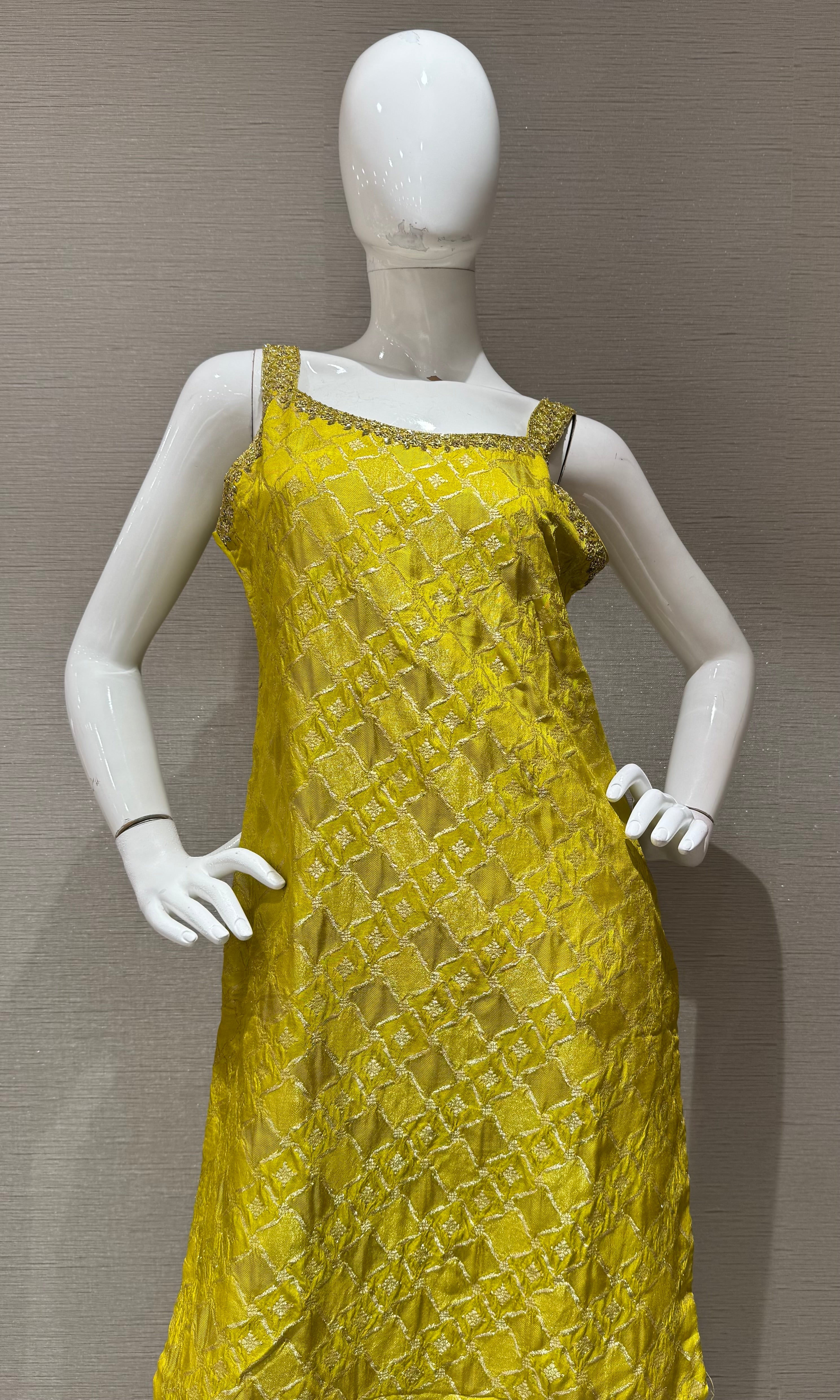 Green Golden kurta set