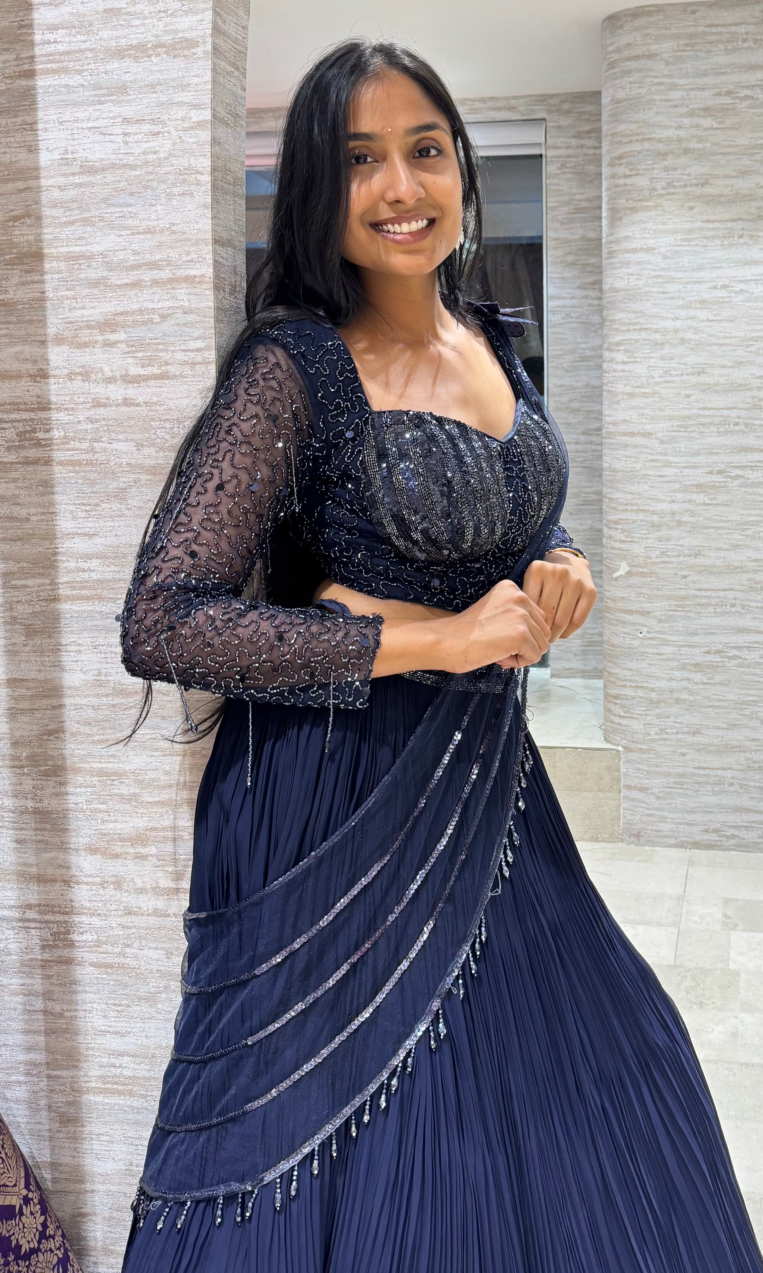 BLUE ELEGANT LEHENGA