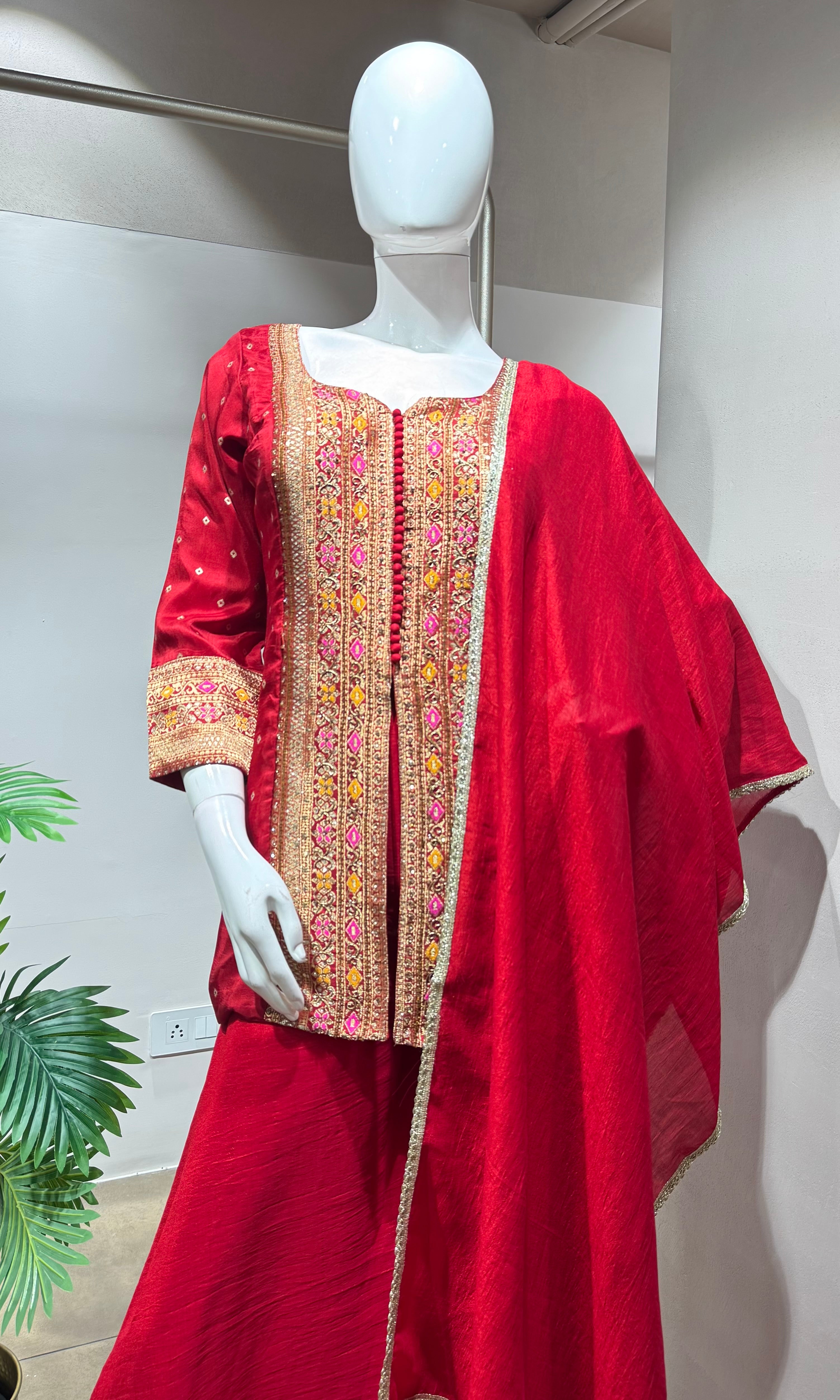 Red Royal palazoo set