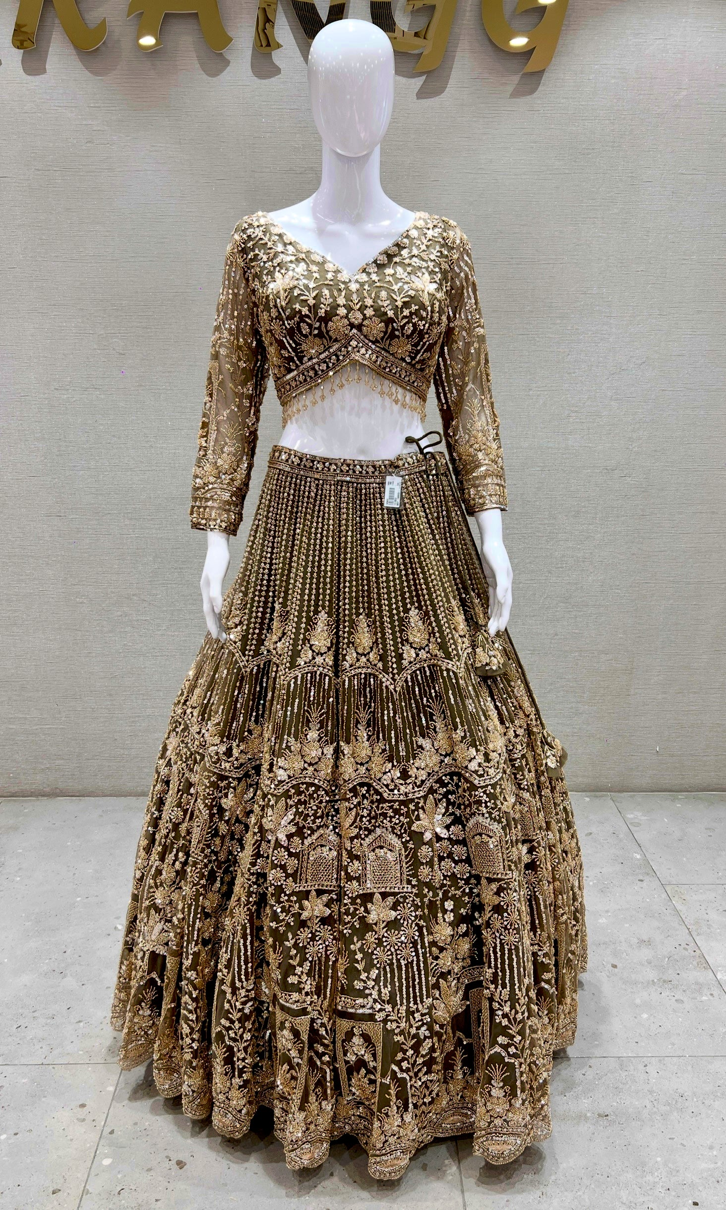 Mehendi green Lehenga