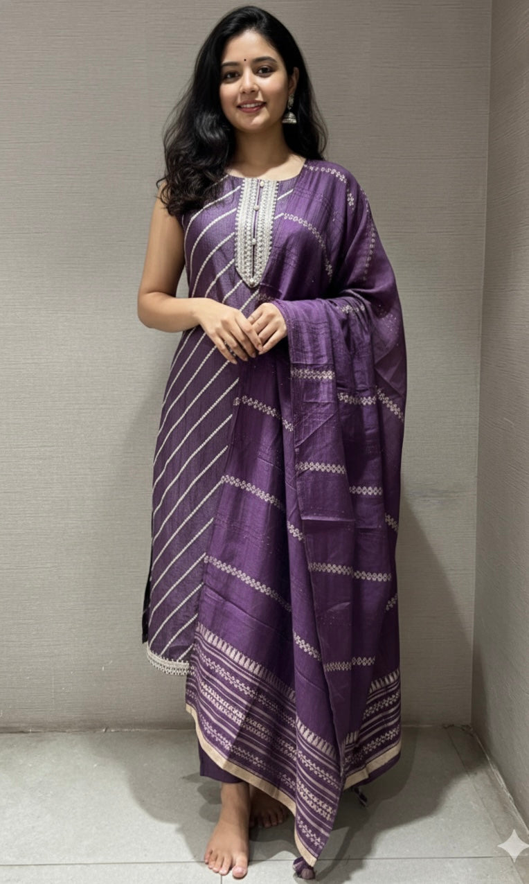 Violet LEHARIYA SILK kurta set