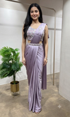 LAVENDER DRAPE SAREE WITH BLOUSE