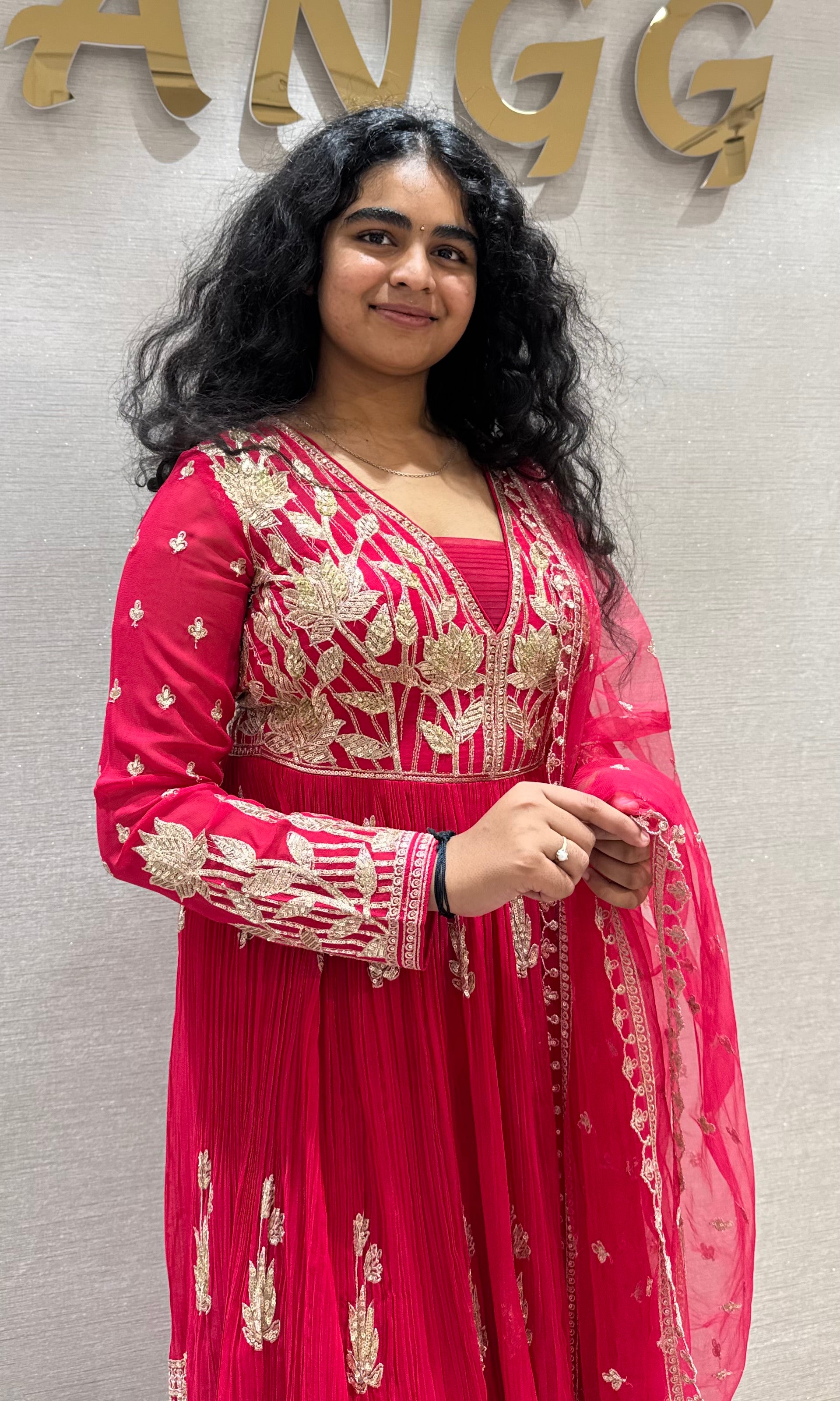 Pink GOLDEN EMBROIDERED SHARARA SET