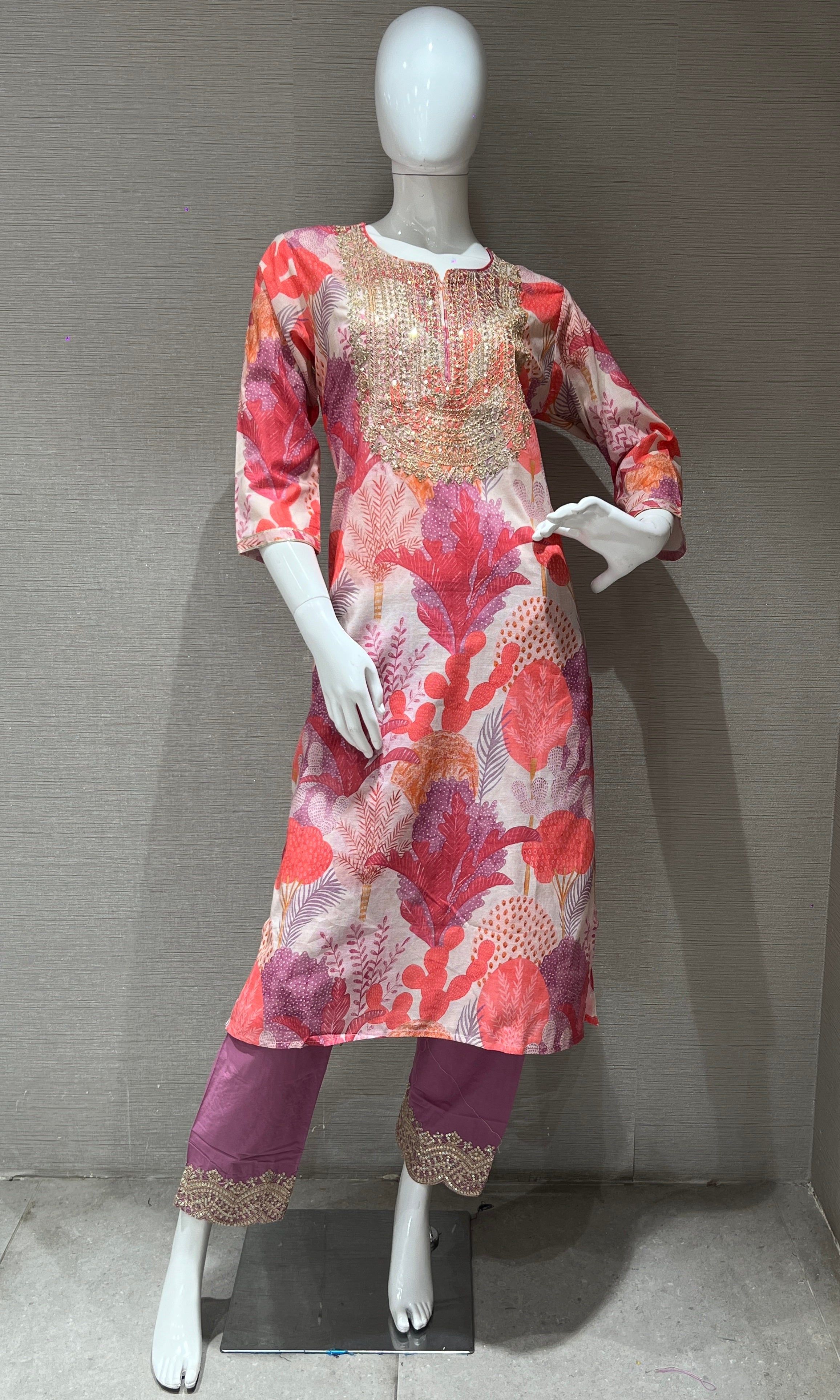 Pink kurta set 3223