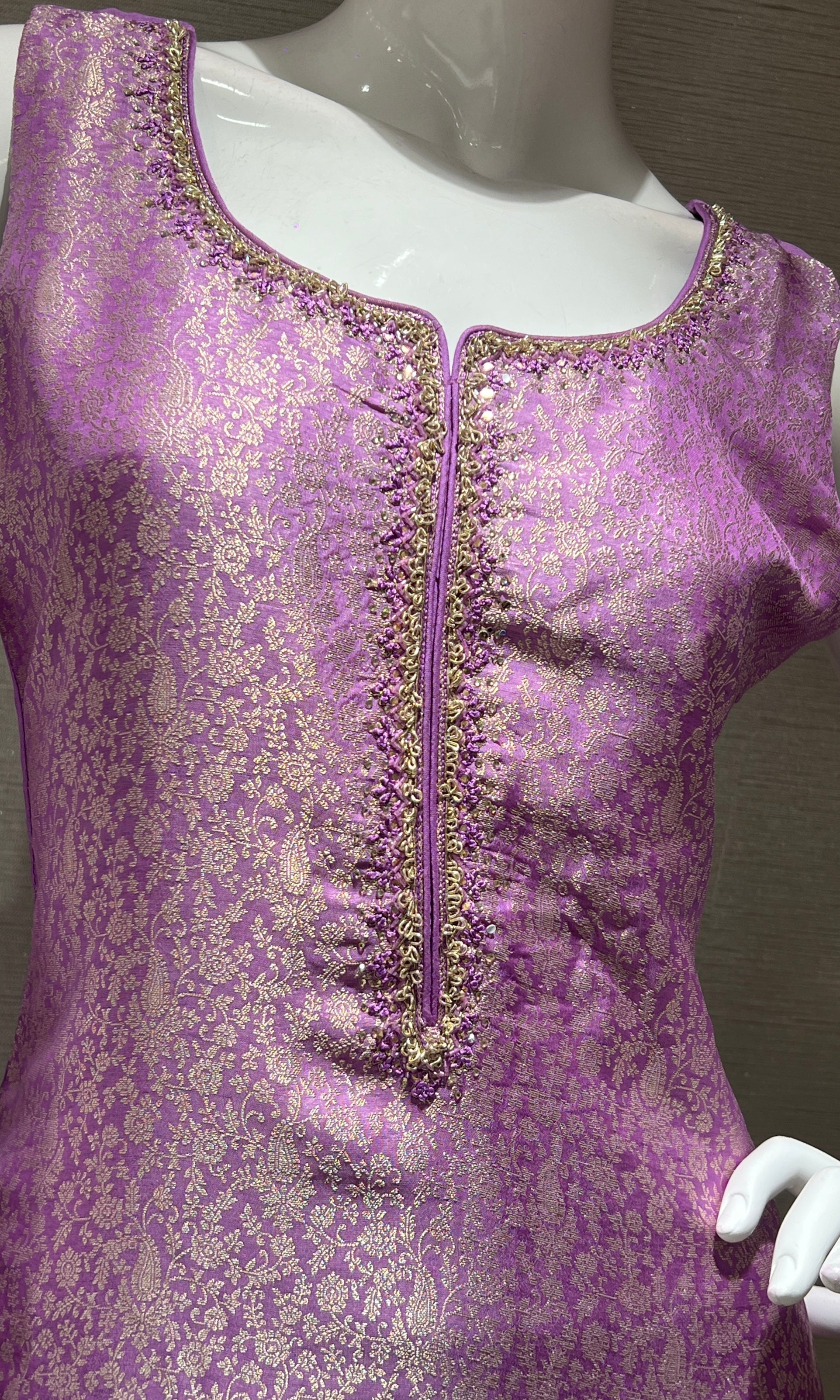 Light purple Brocade Kurta Set