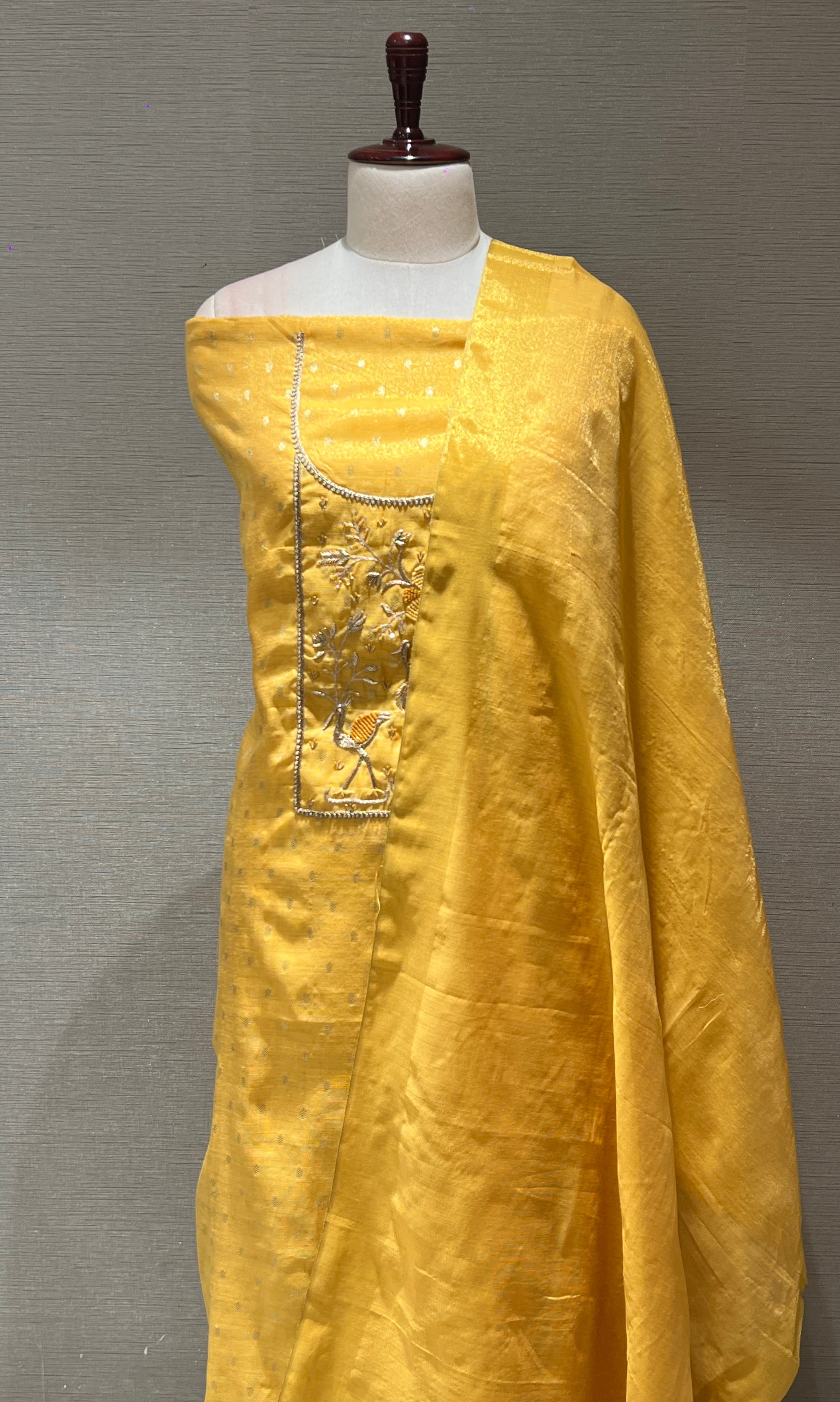 Yellow dress material