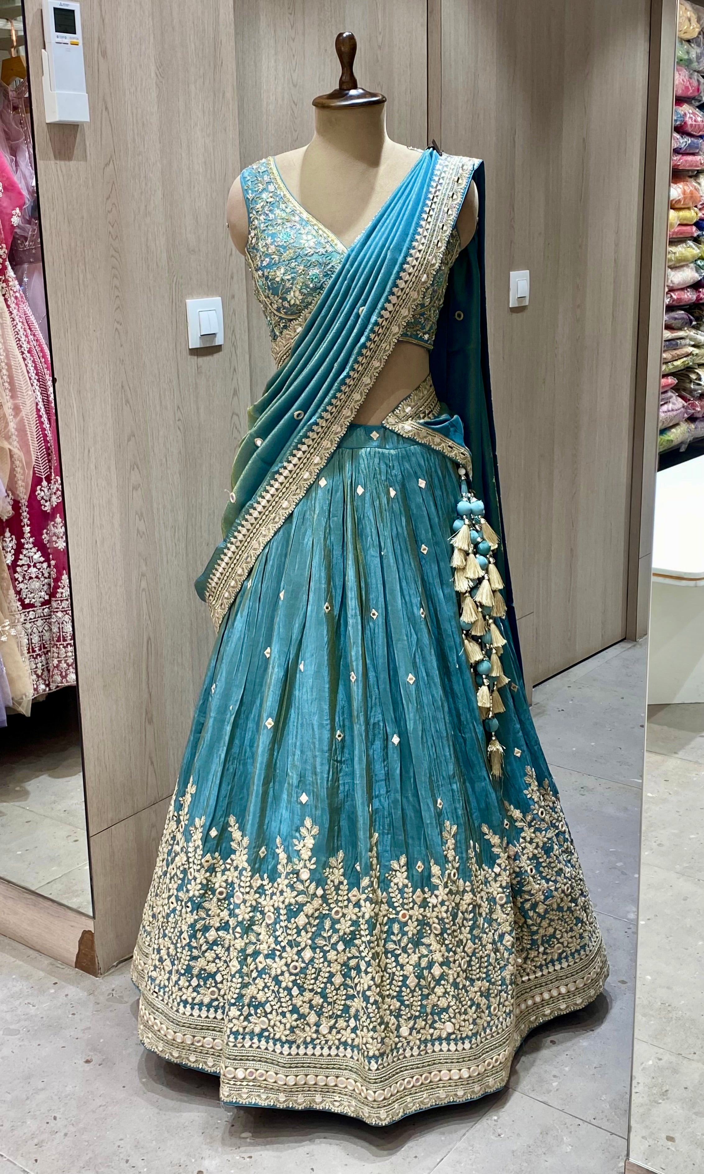 Sea green Lehenga