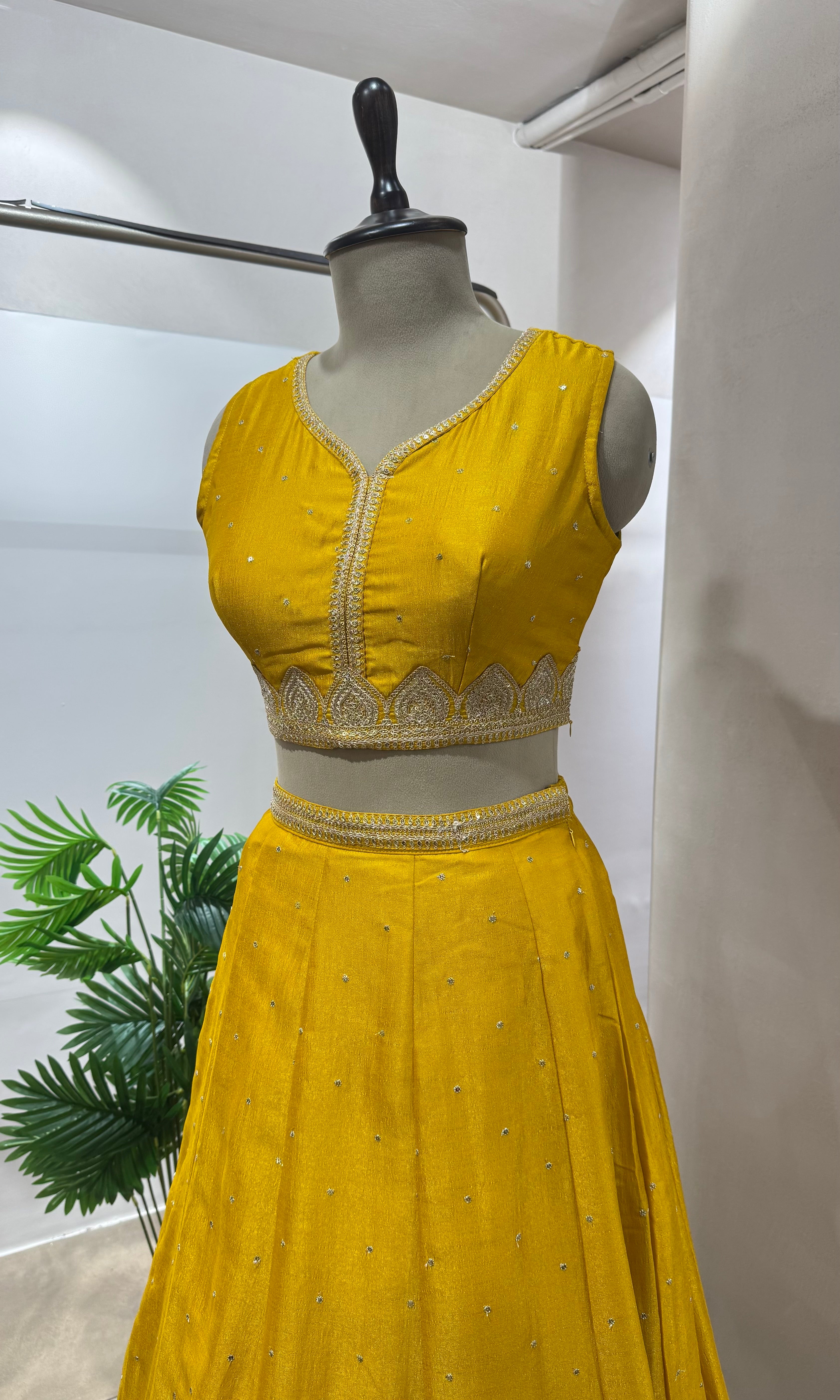 Yellow EMBELLISHED LEHENGA WITH DUPATTA