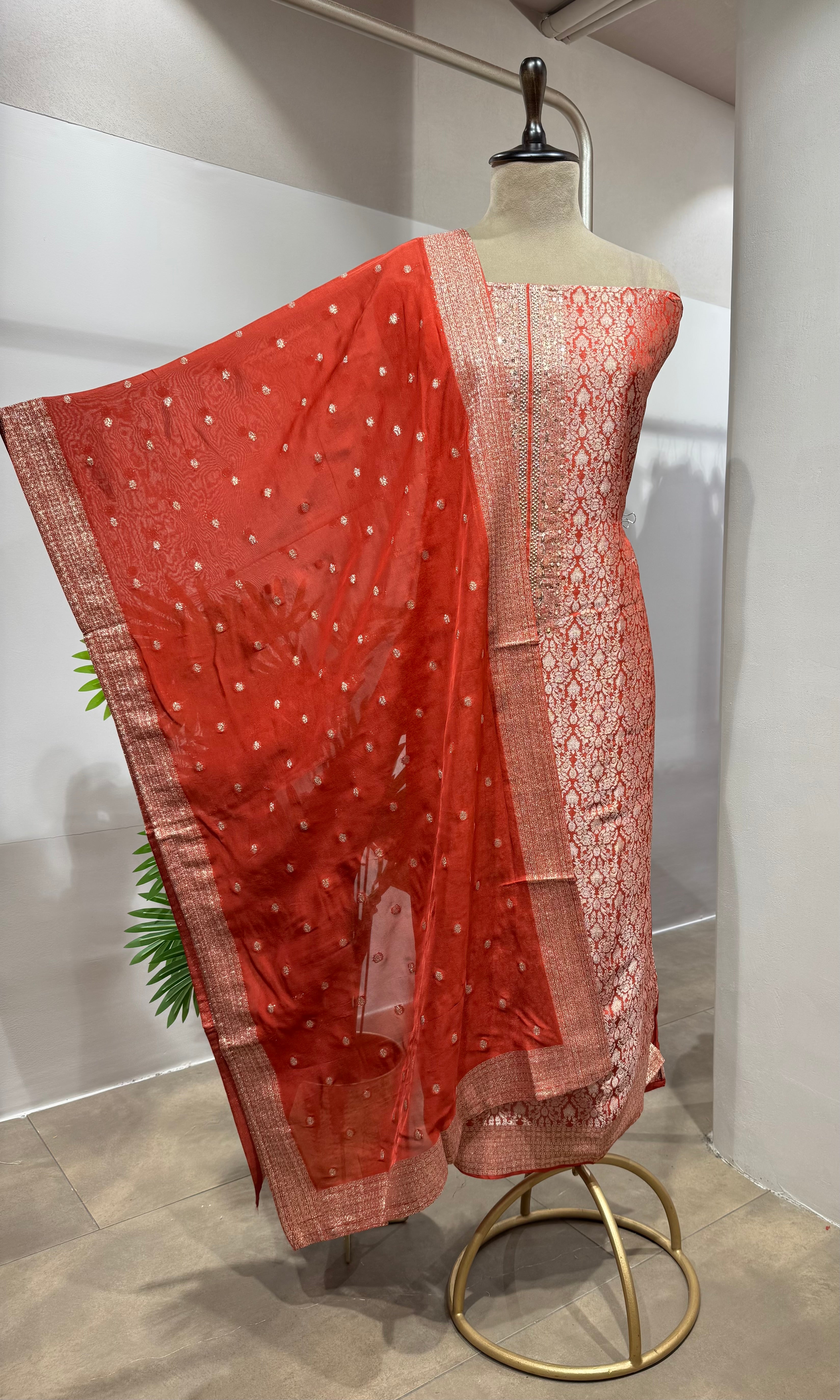 RANI BANARASI SILK DRESS MATERIAL