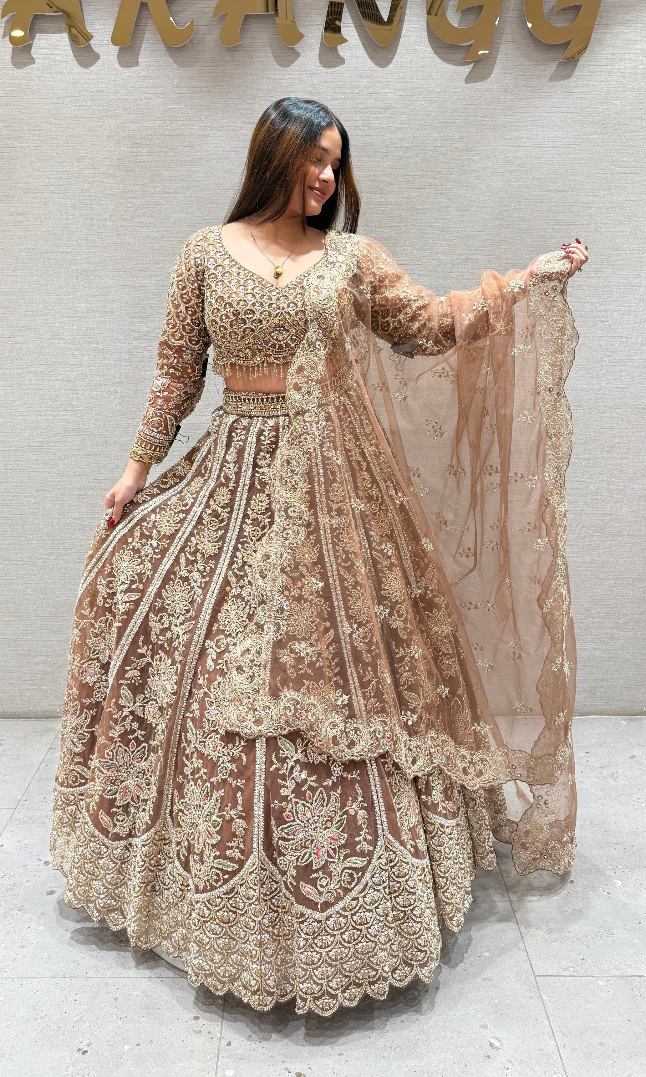 Brown Lehenga