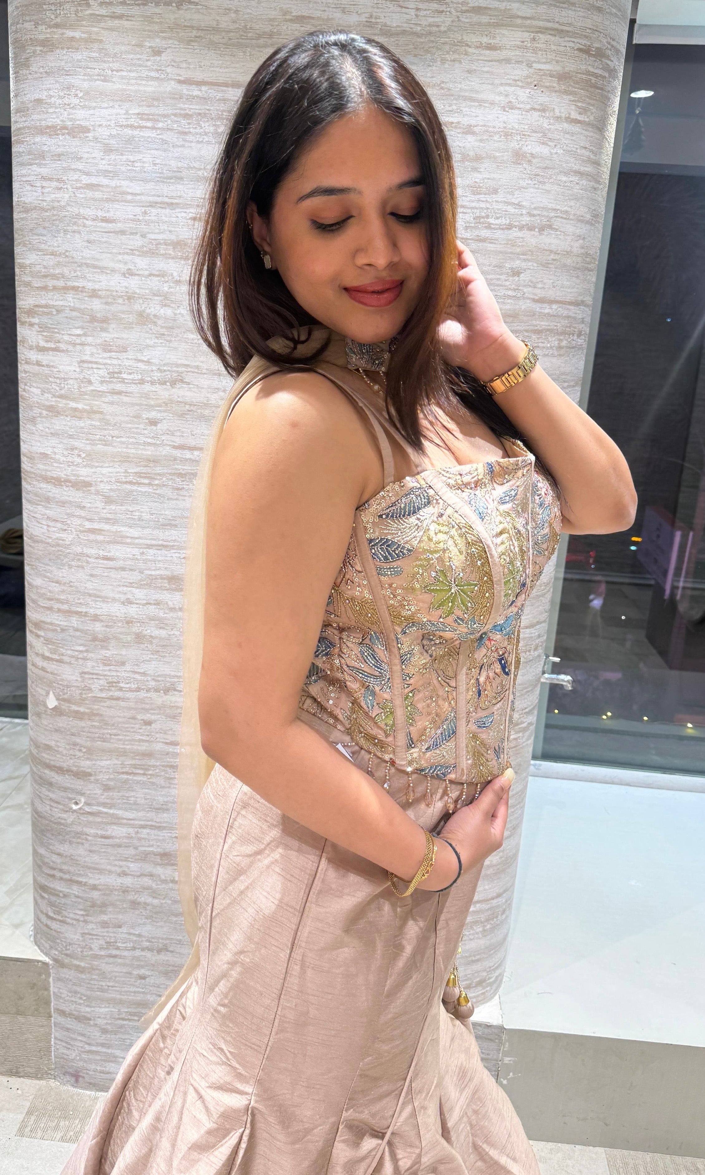 MERMAID LEHENGA WITH CORSET BLOUSE