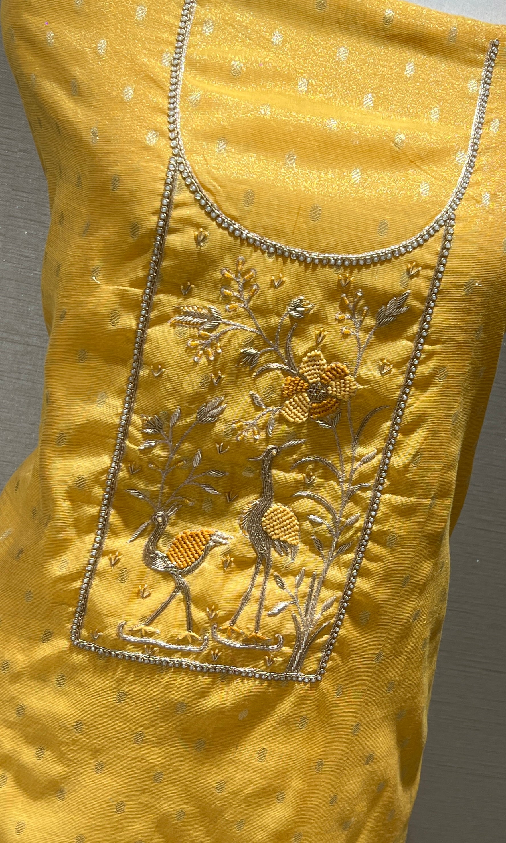 Yellow dress material