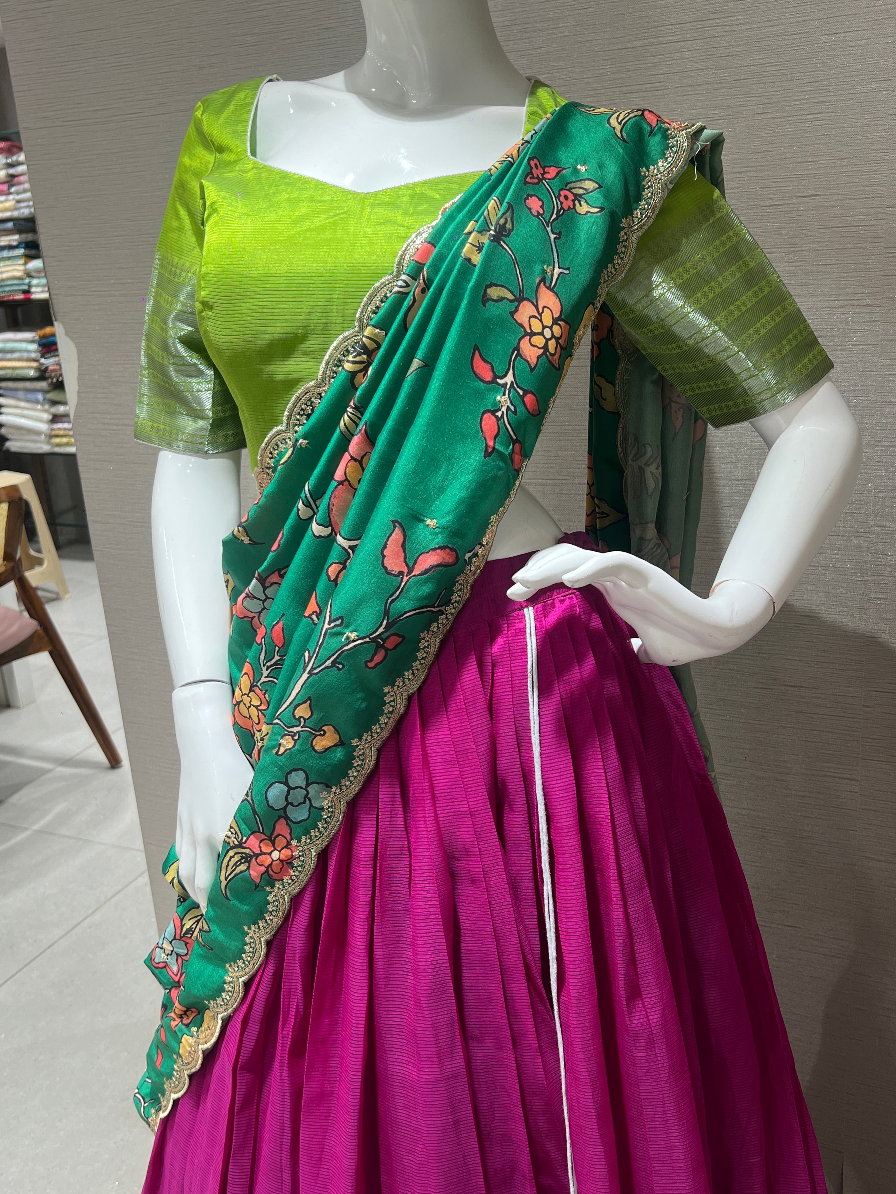 Wine Lehenga