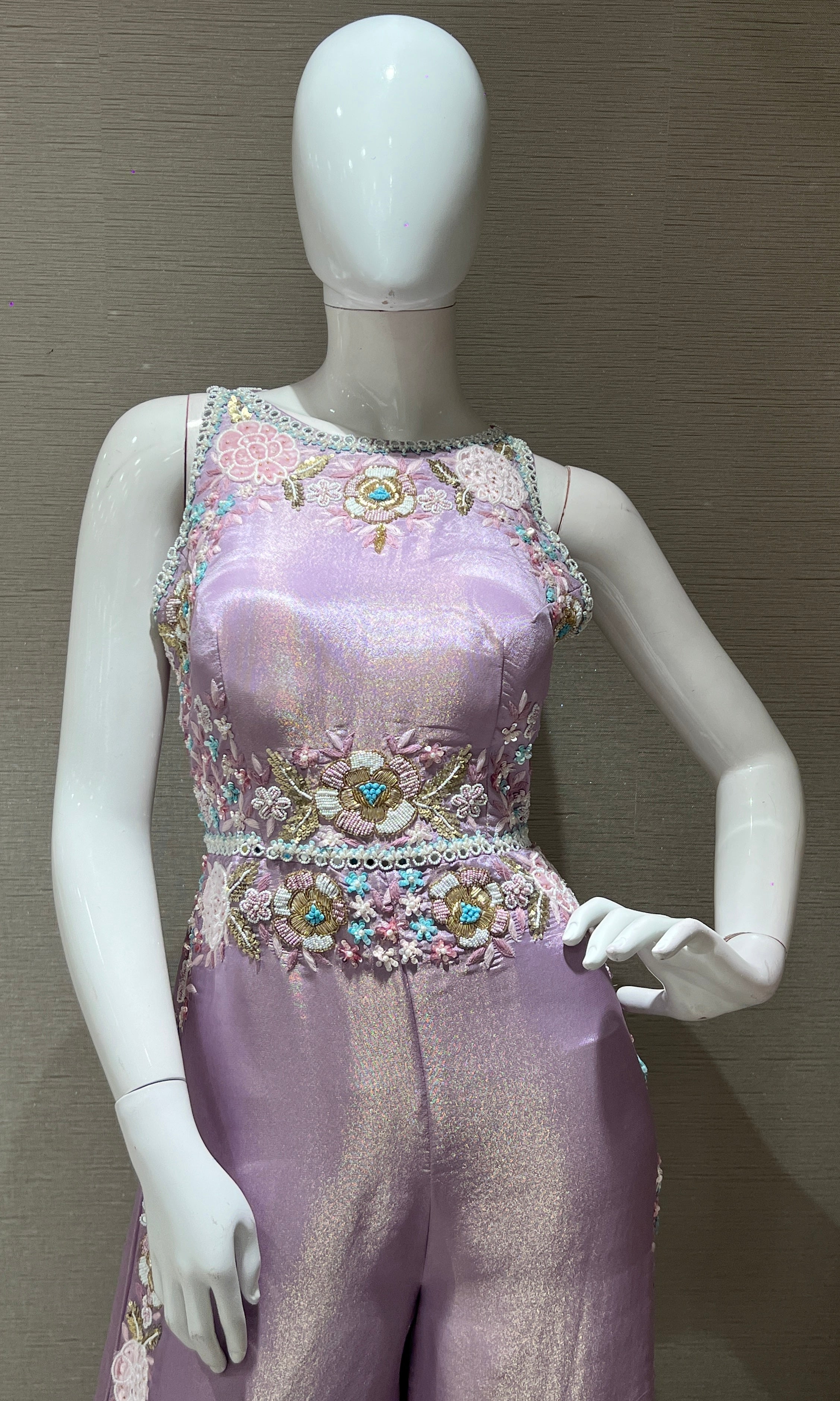 Lilac Embellished Jumpsuit