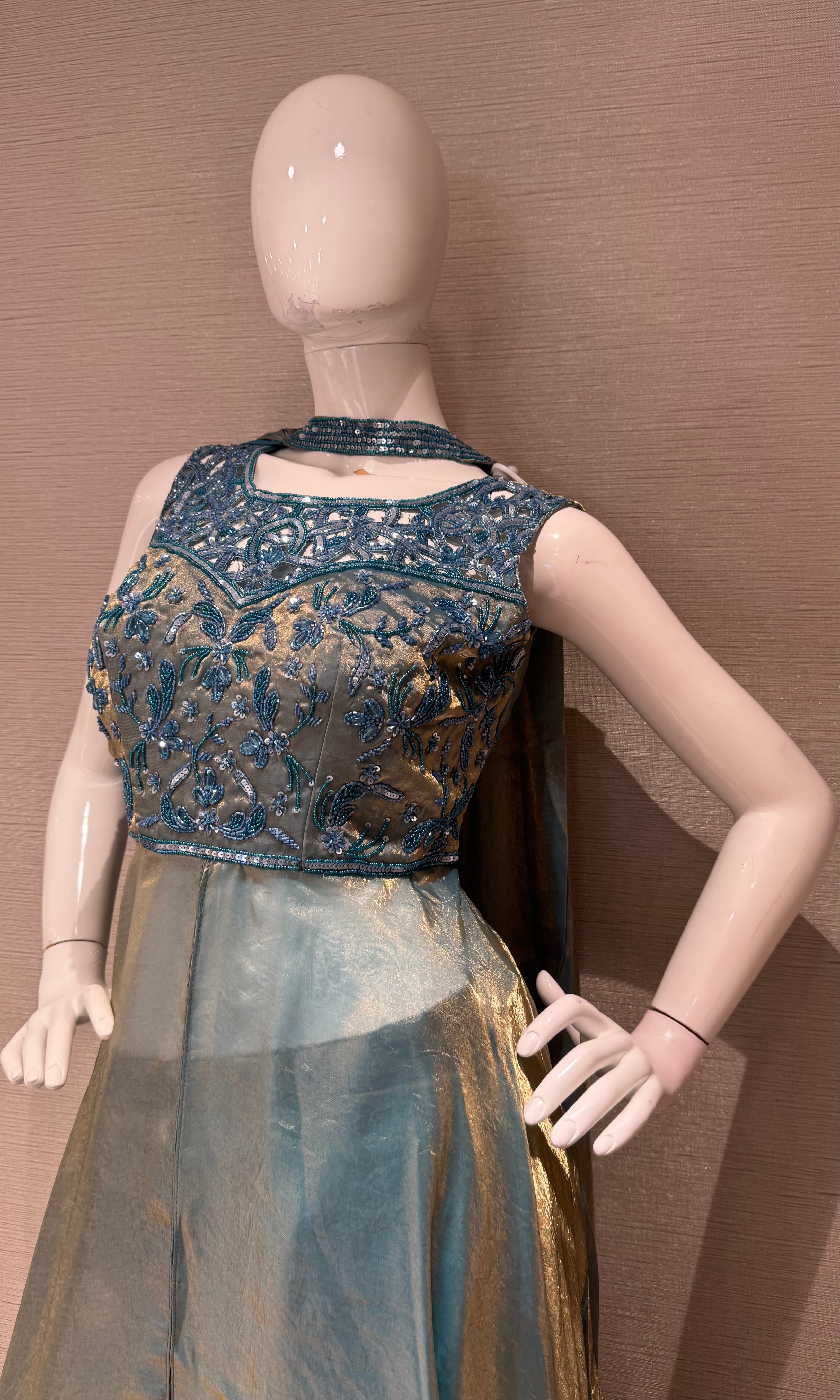 Rama Shimmer Maxi Palazzo with Embellished