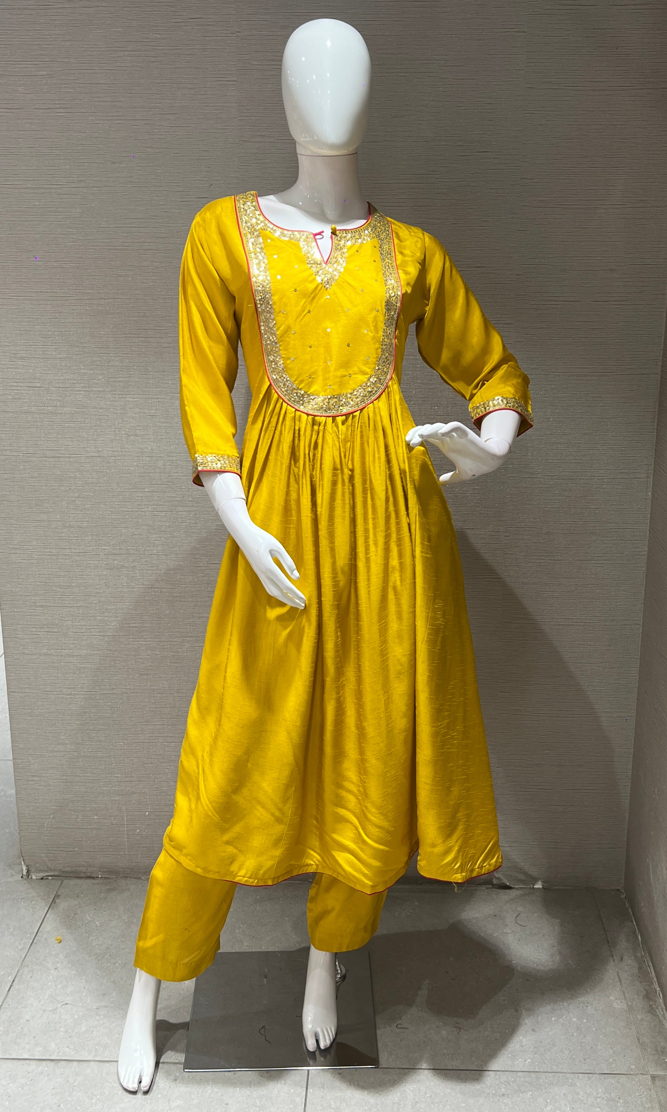 Mustard yellow kurta set