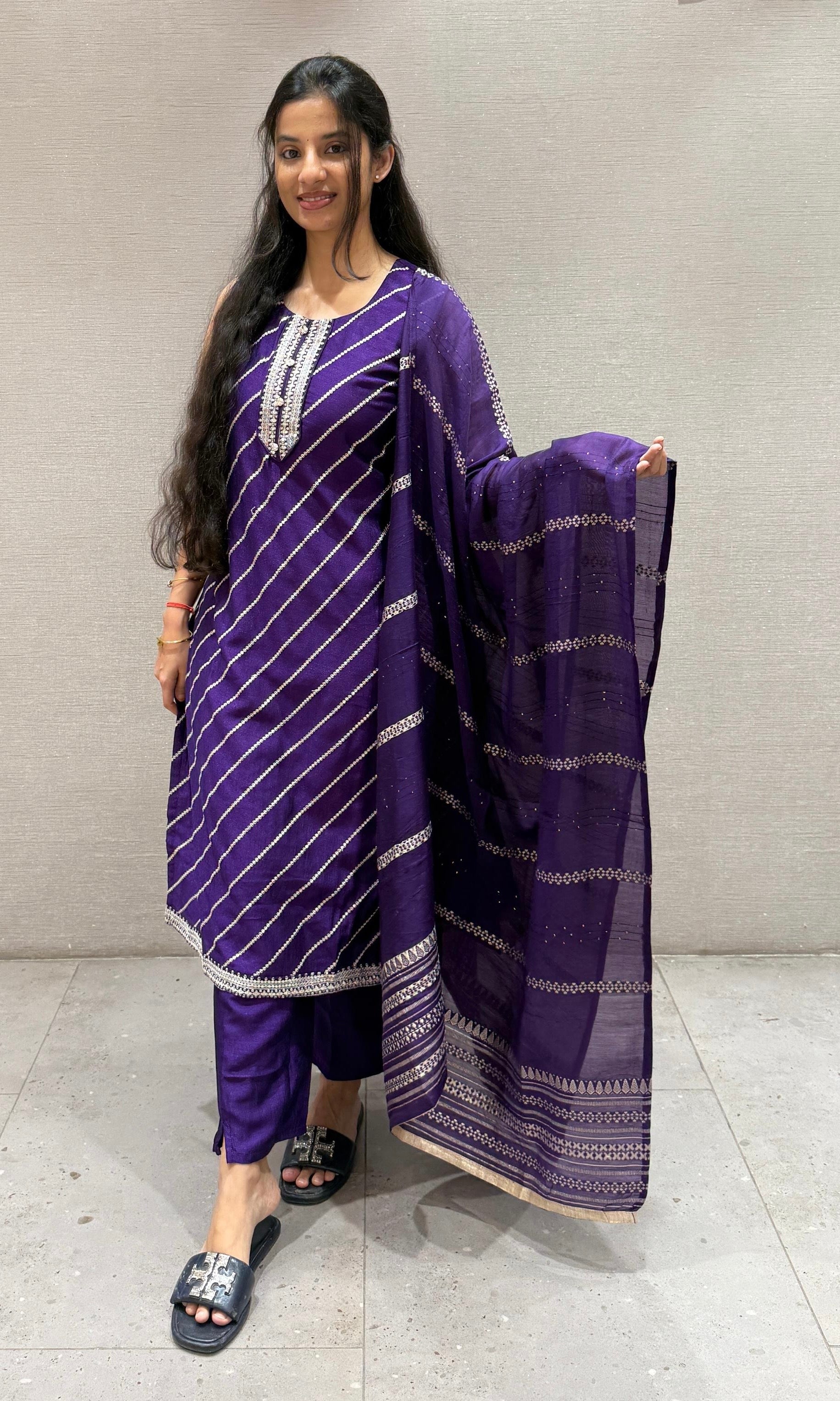 Purple kurta set