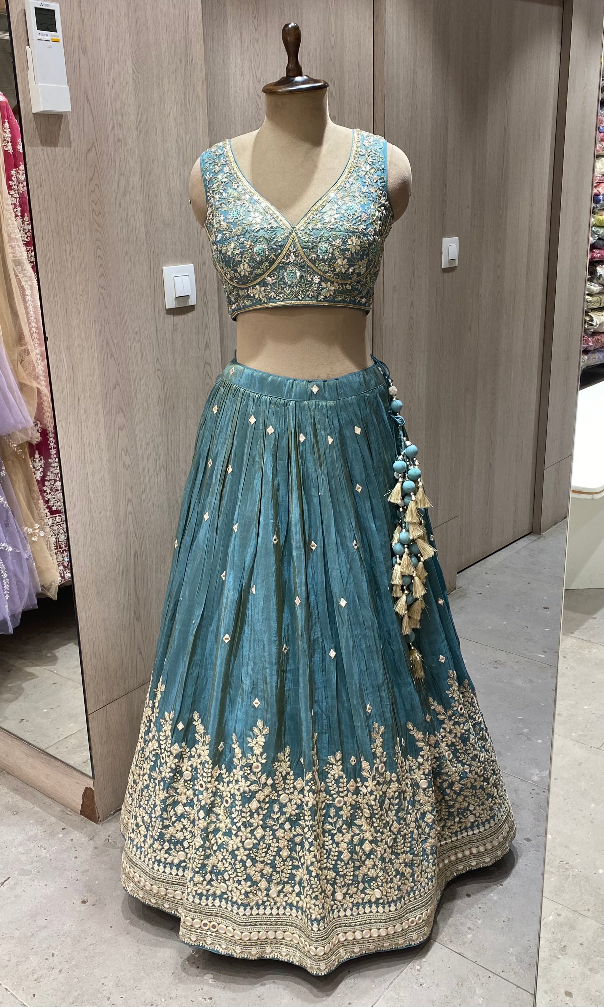 Sea green Lehenga