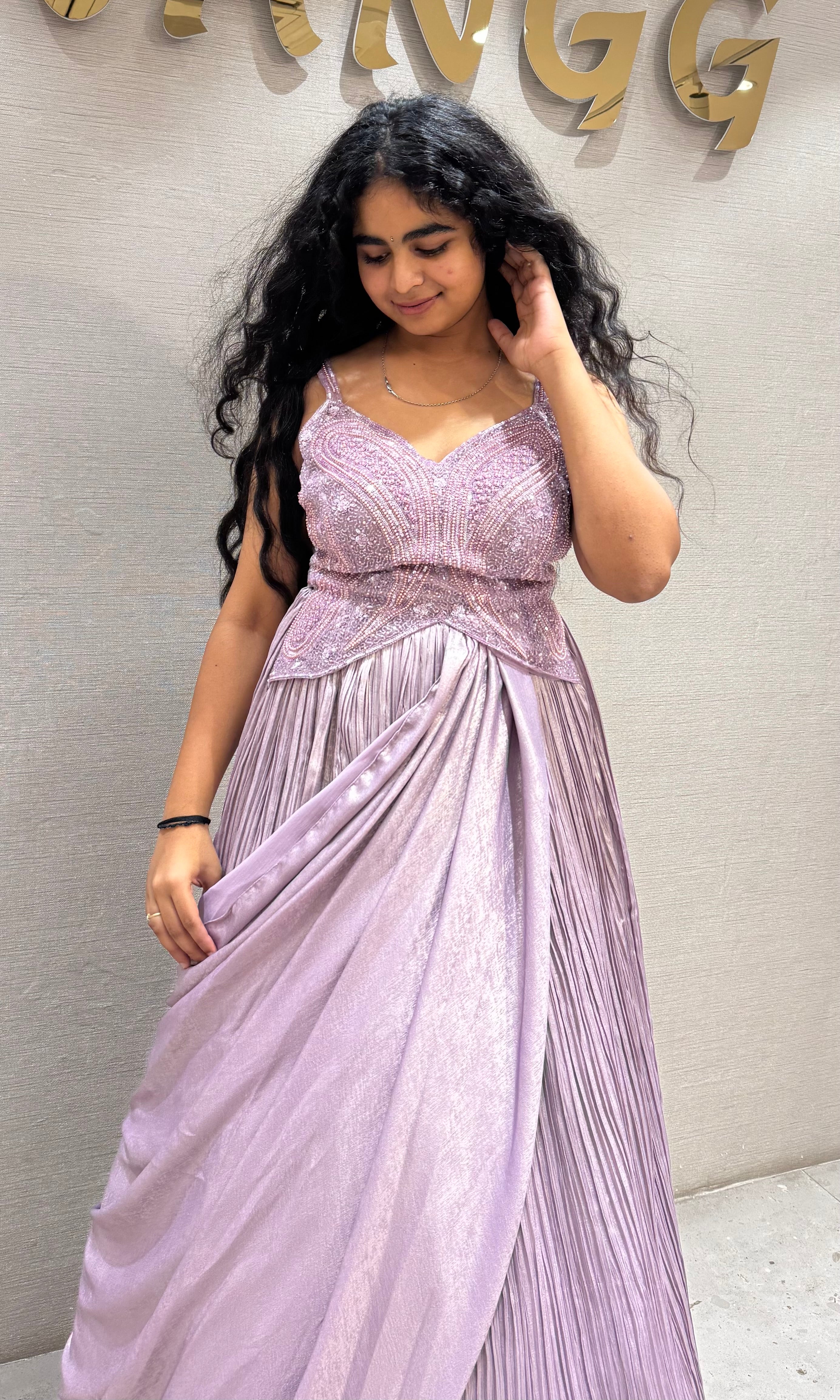 Lavender shimmering gown