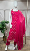 Pink Silk Straight kurta set