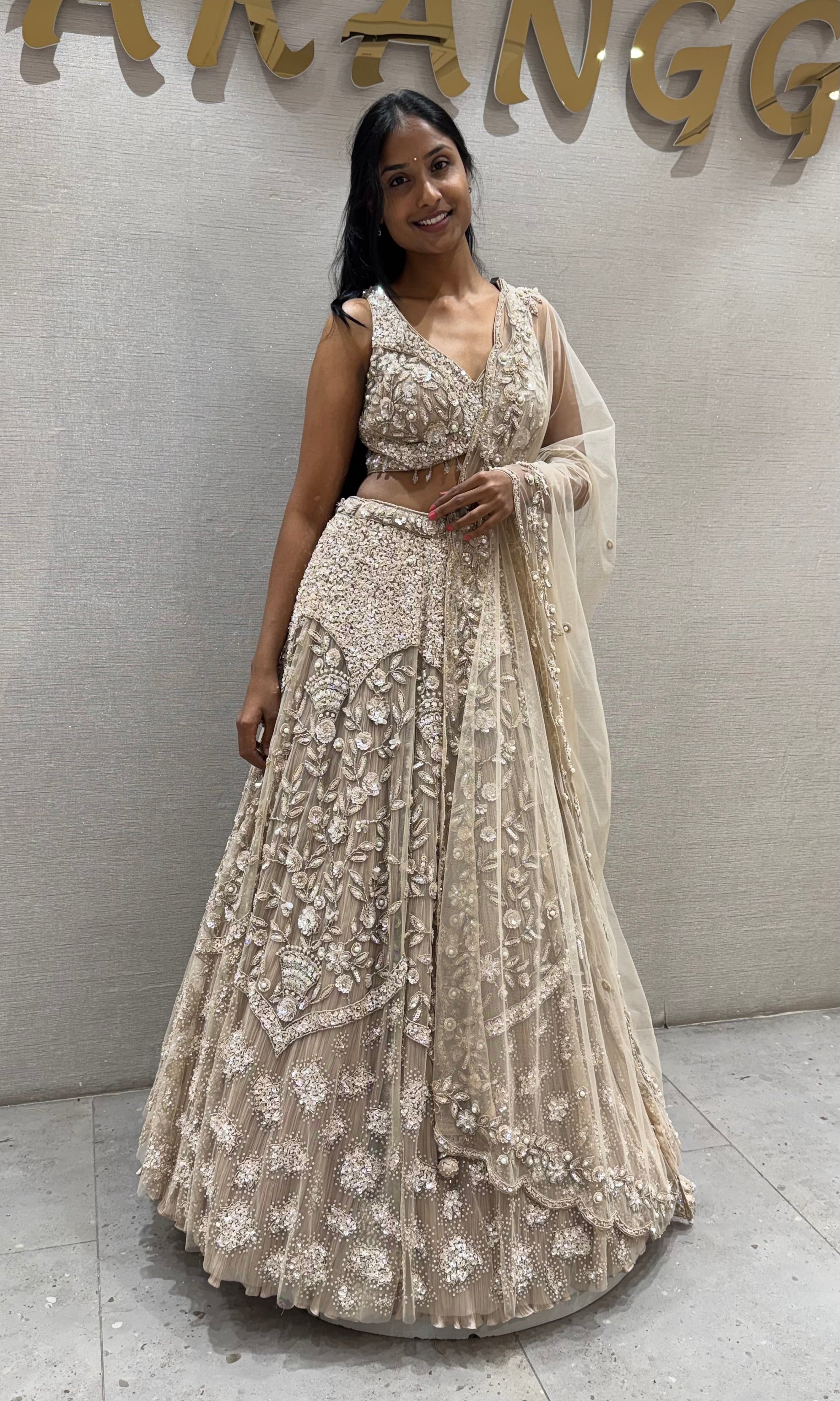 MOWE Silver Bridal Lehenga