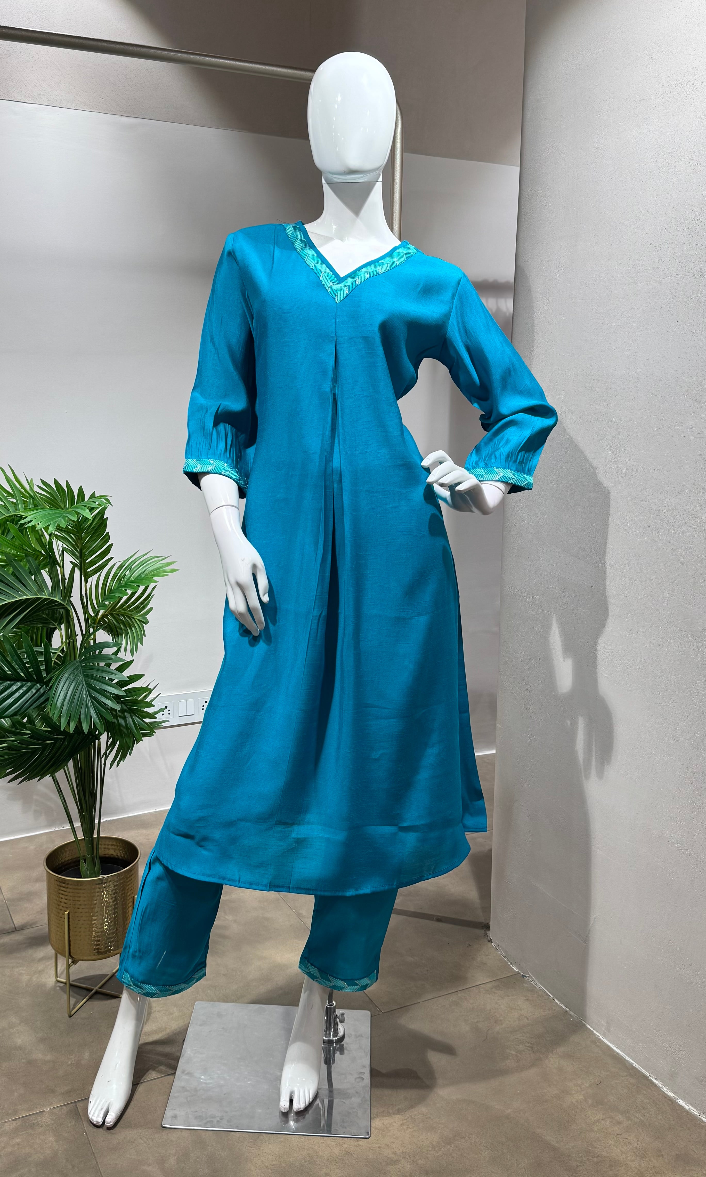 Rama Blue ETHNIC  Kurta Set