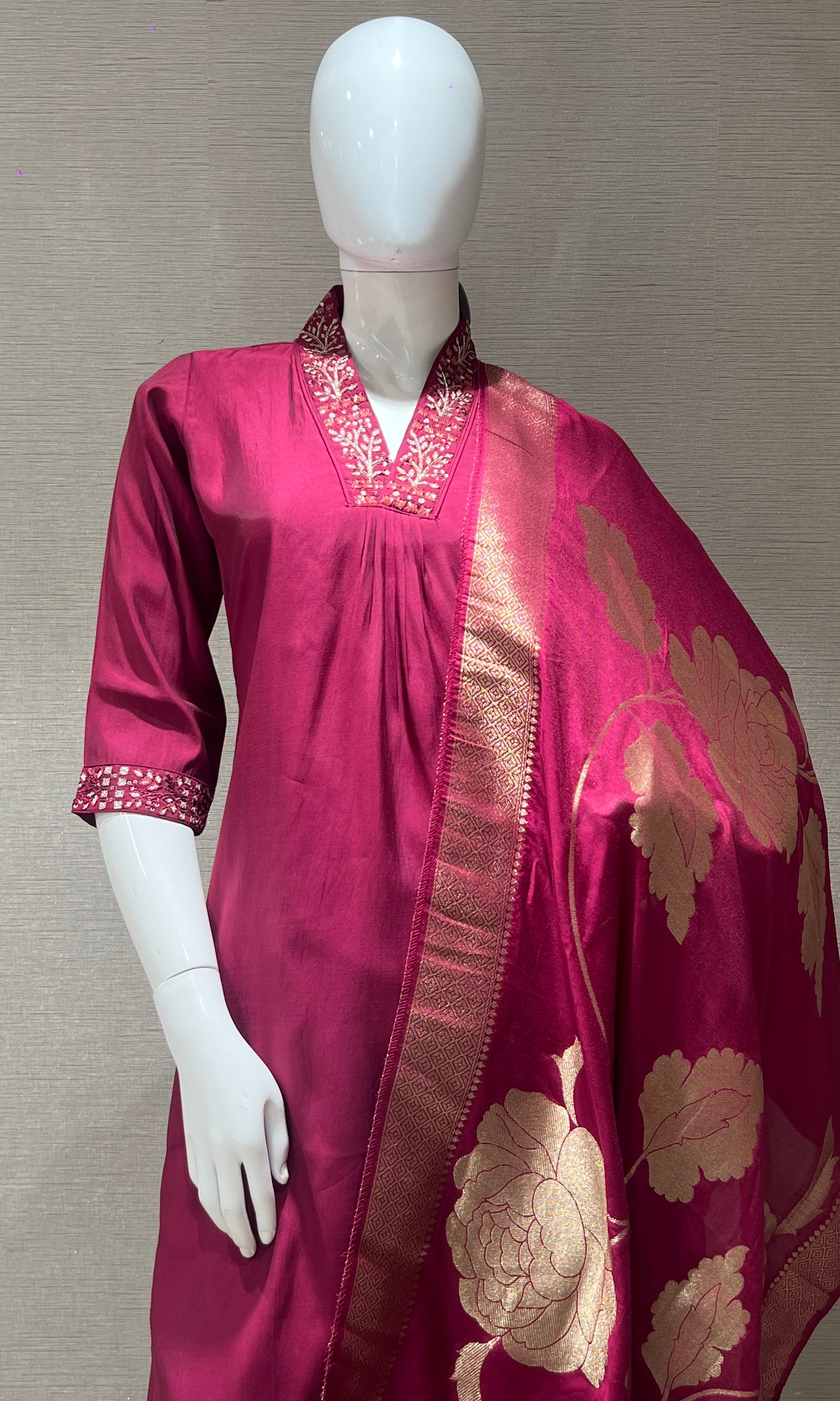 Maroon kurta set