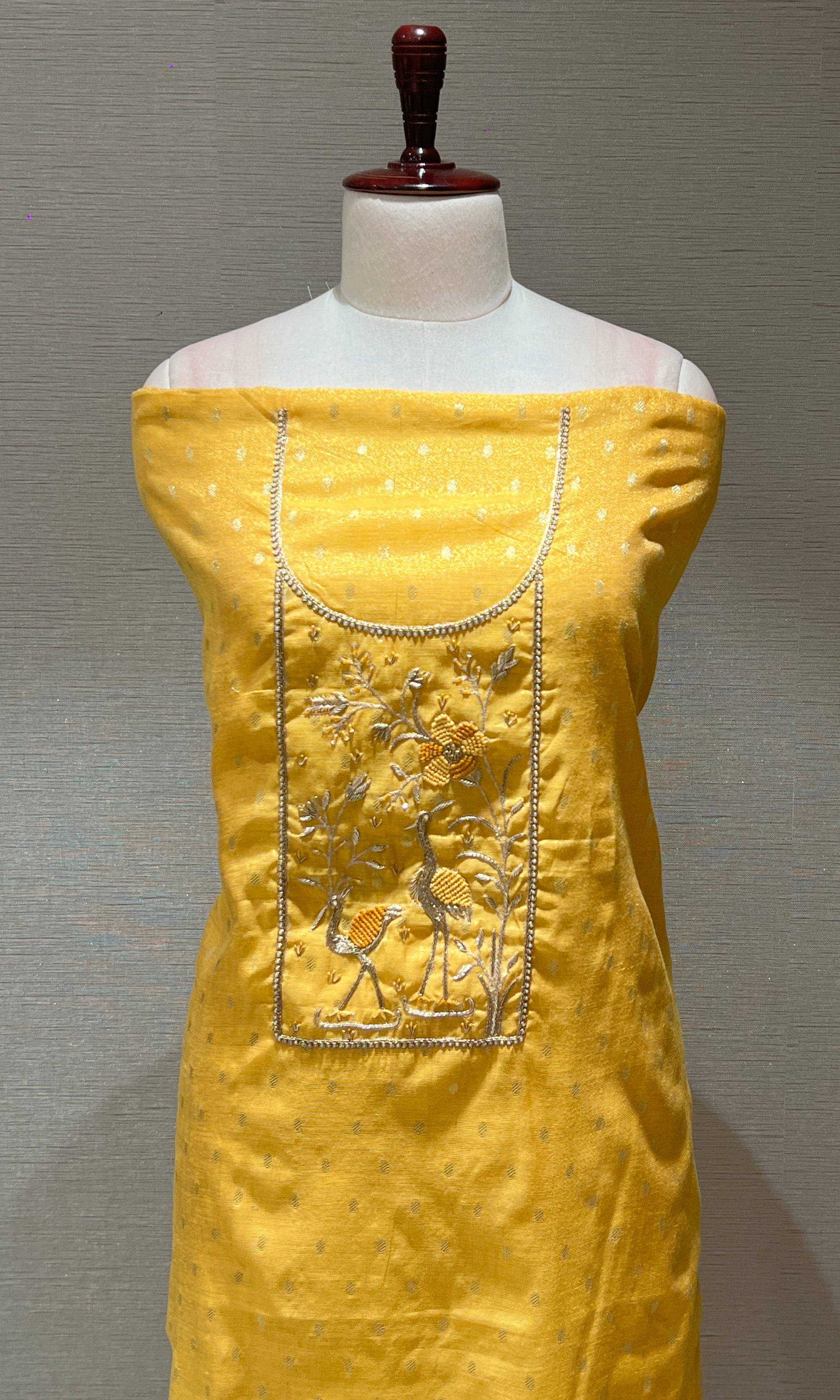 Yellow dress material