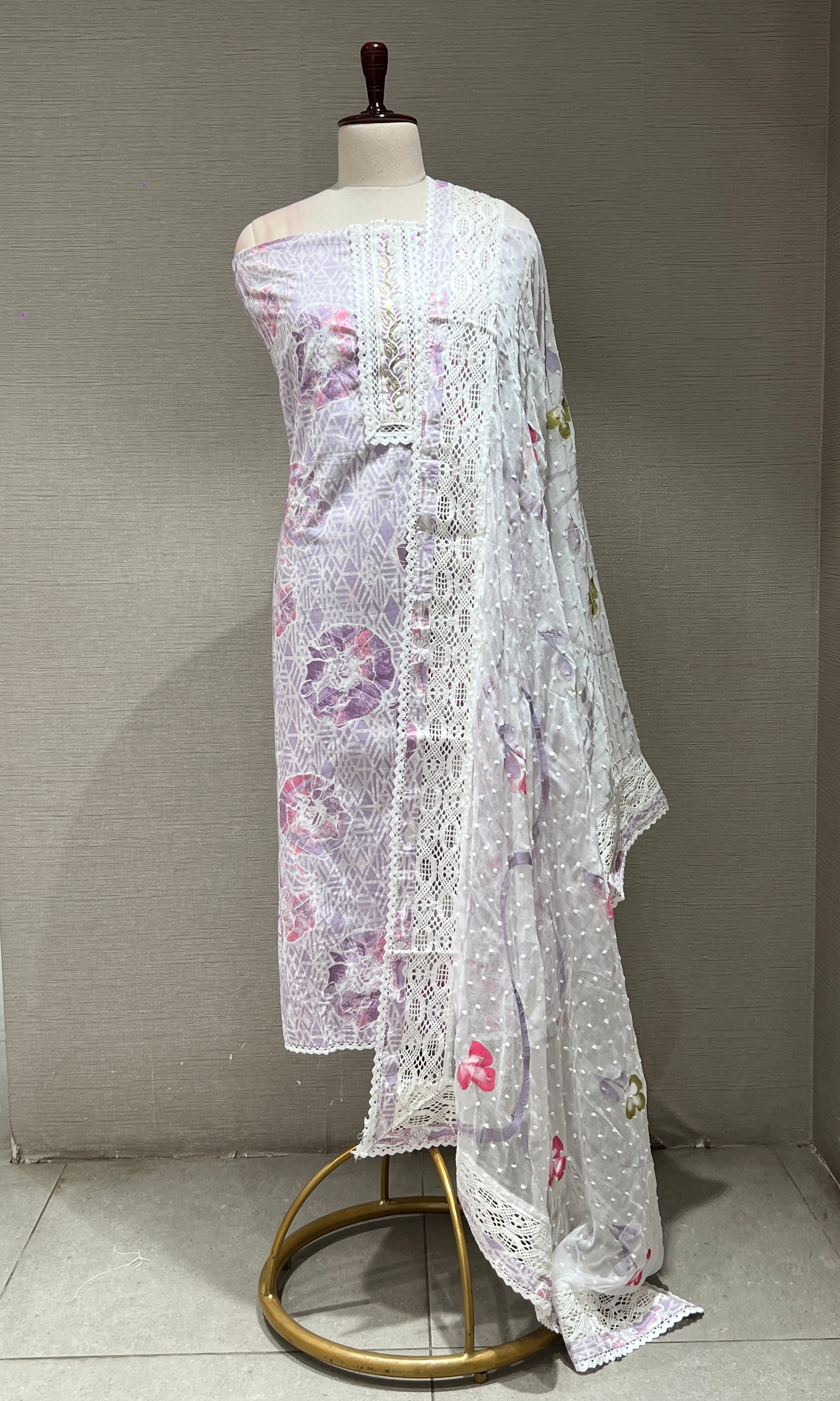 Purple dress material