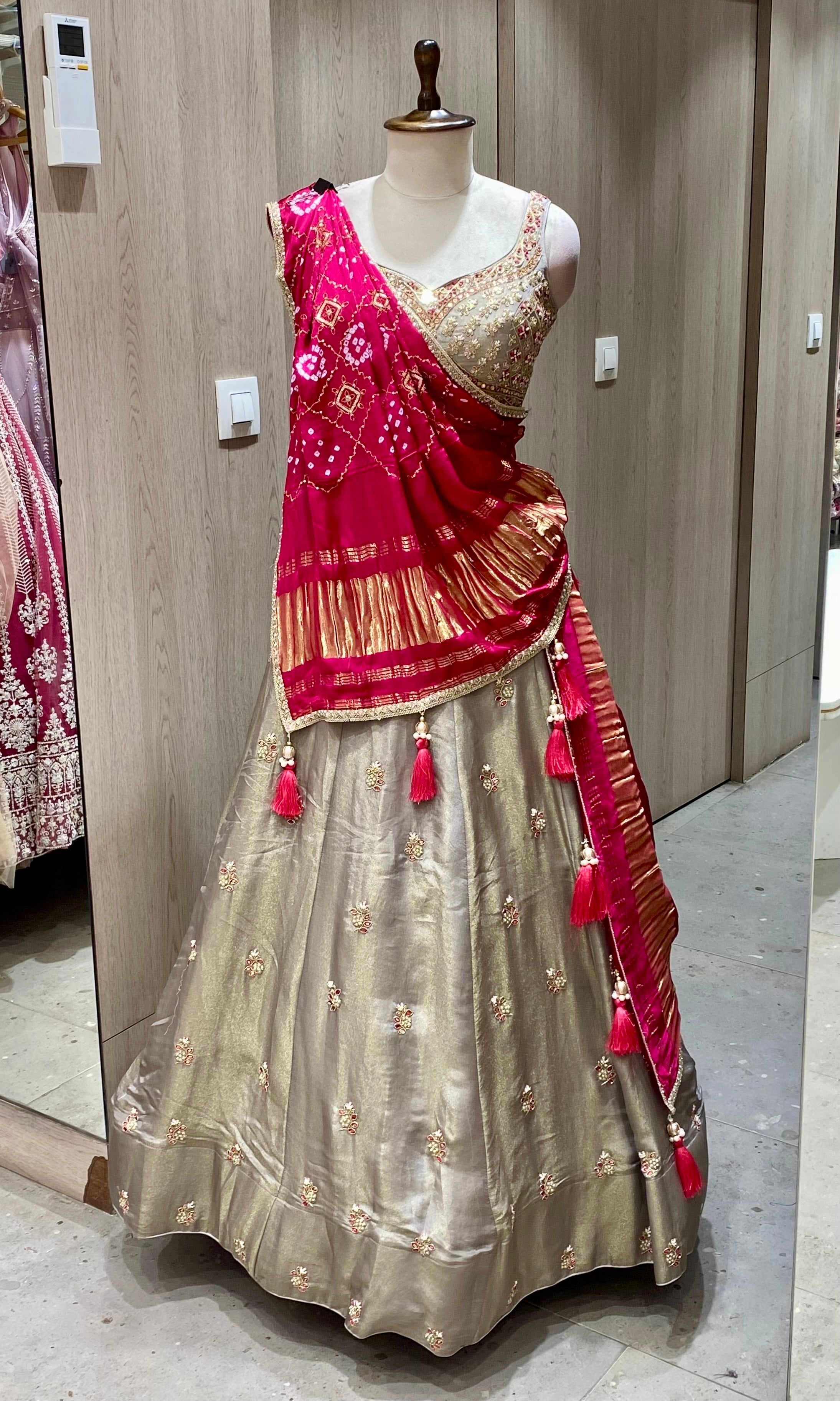 Grey Lehenga