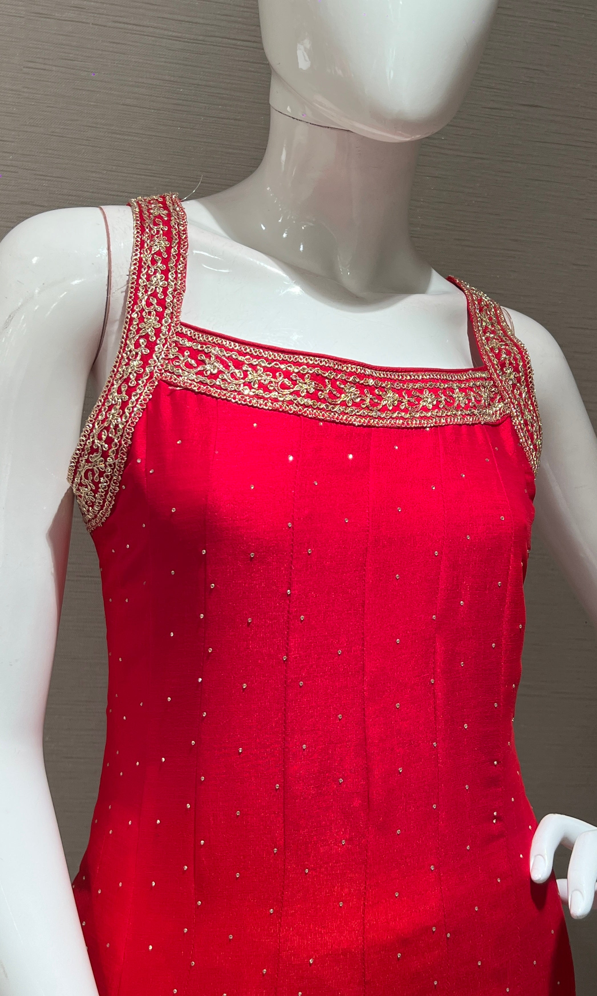 Red gold Ethnic kurta set