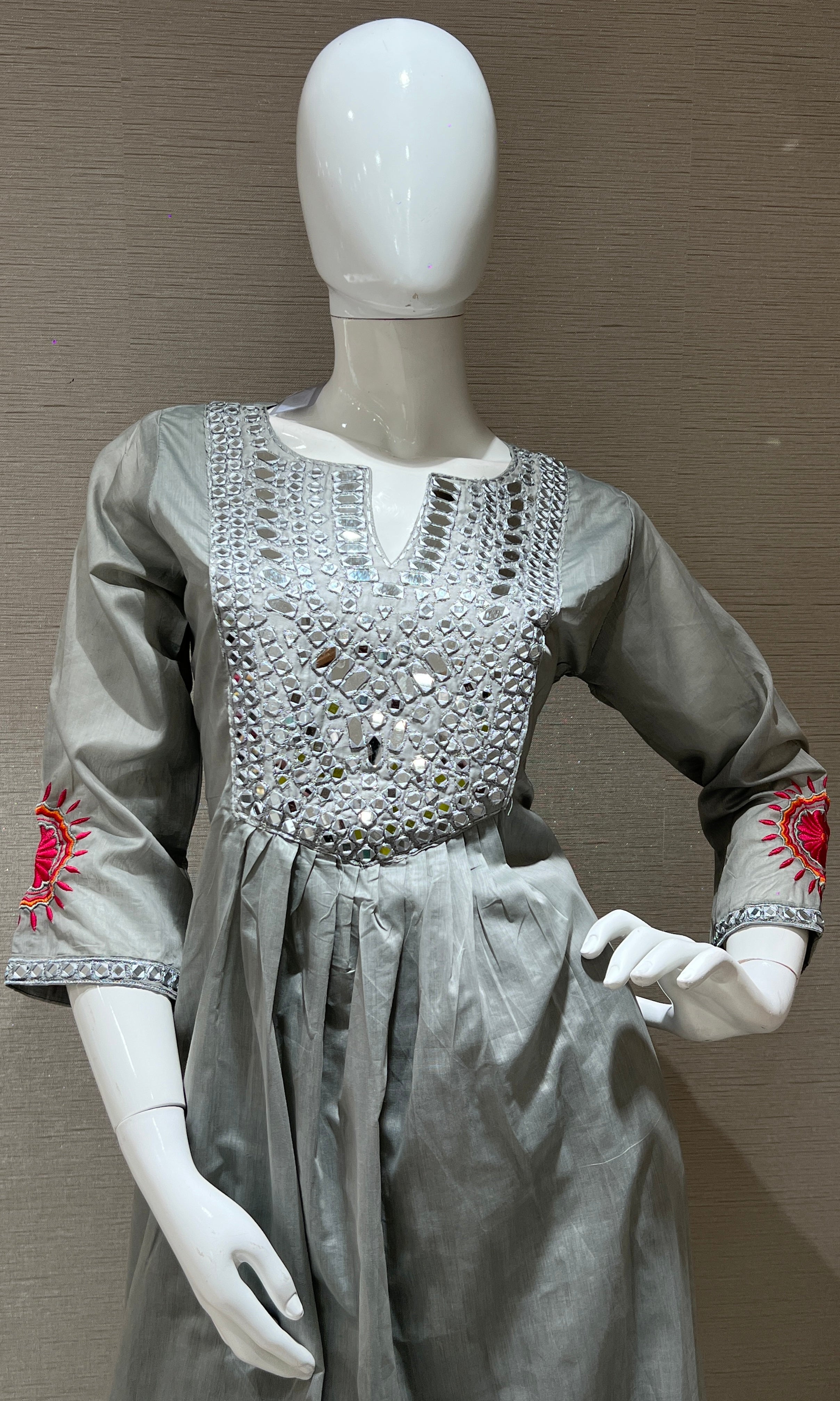 Grey Anarkali