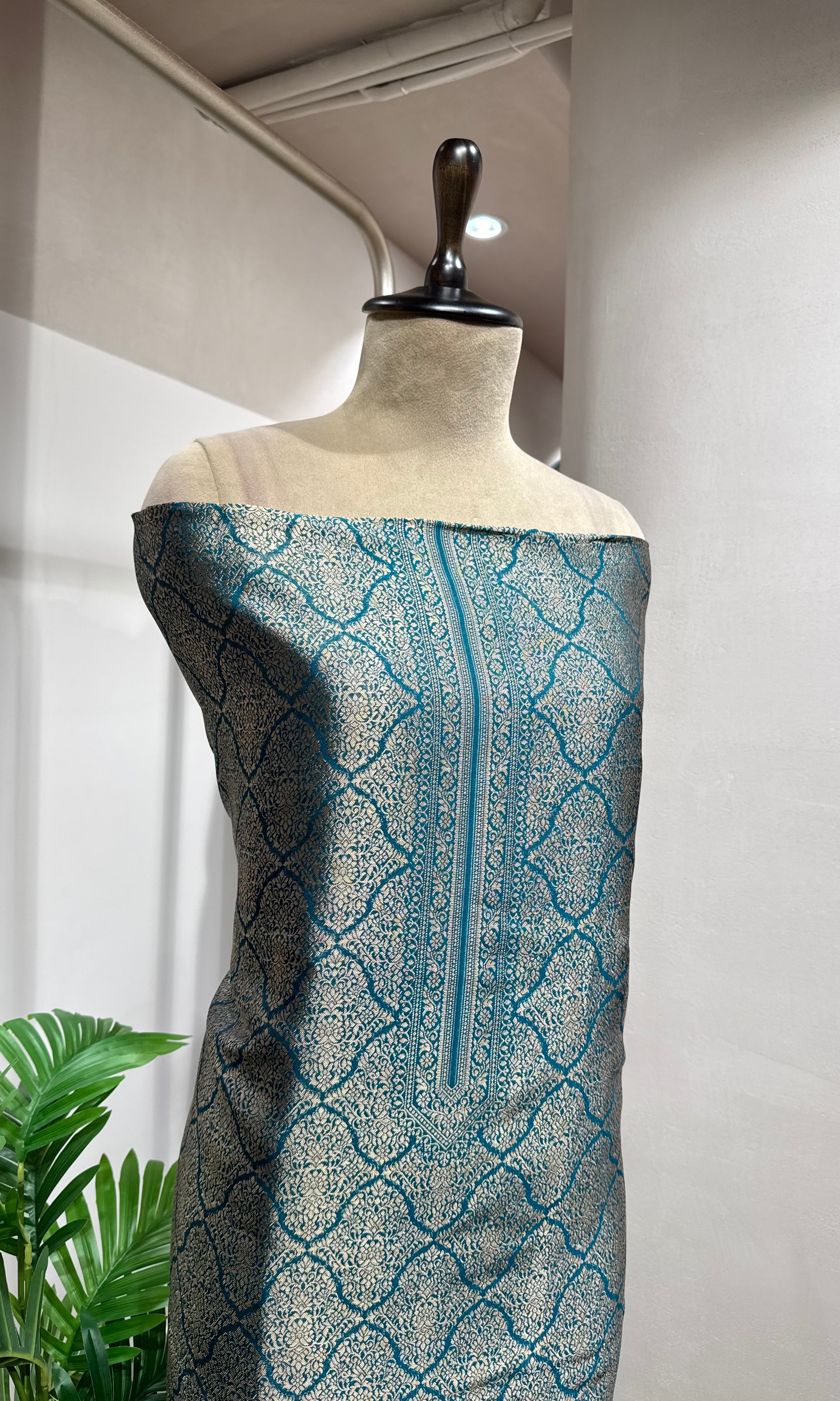 SEA Green Georgette DRESS MATERIAL