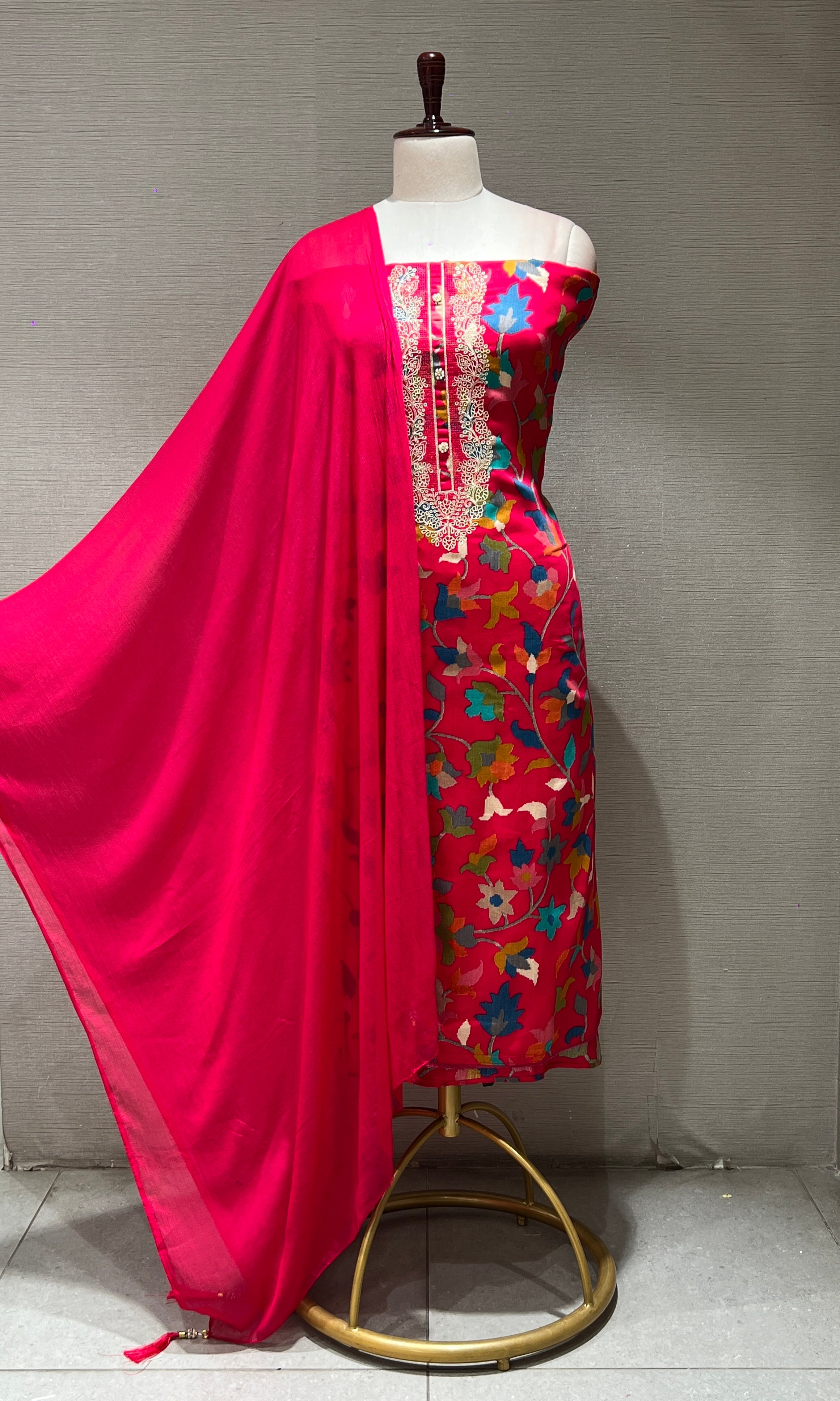 Rani pink dress material