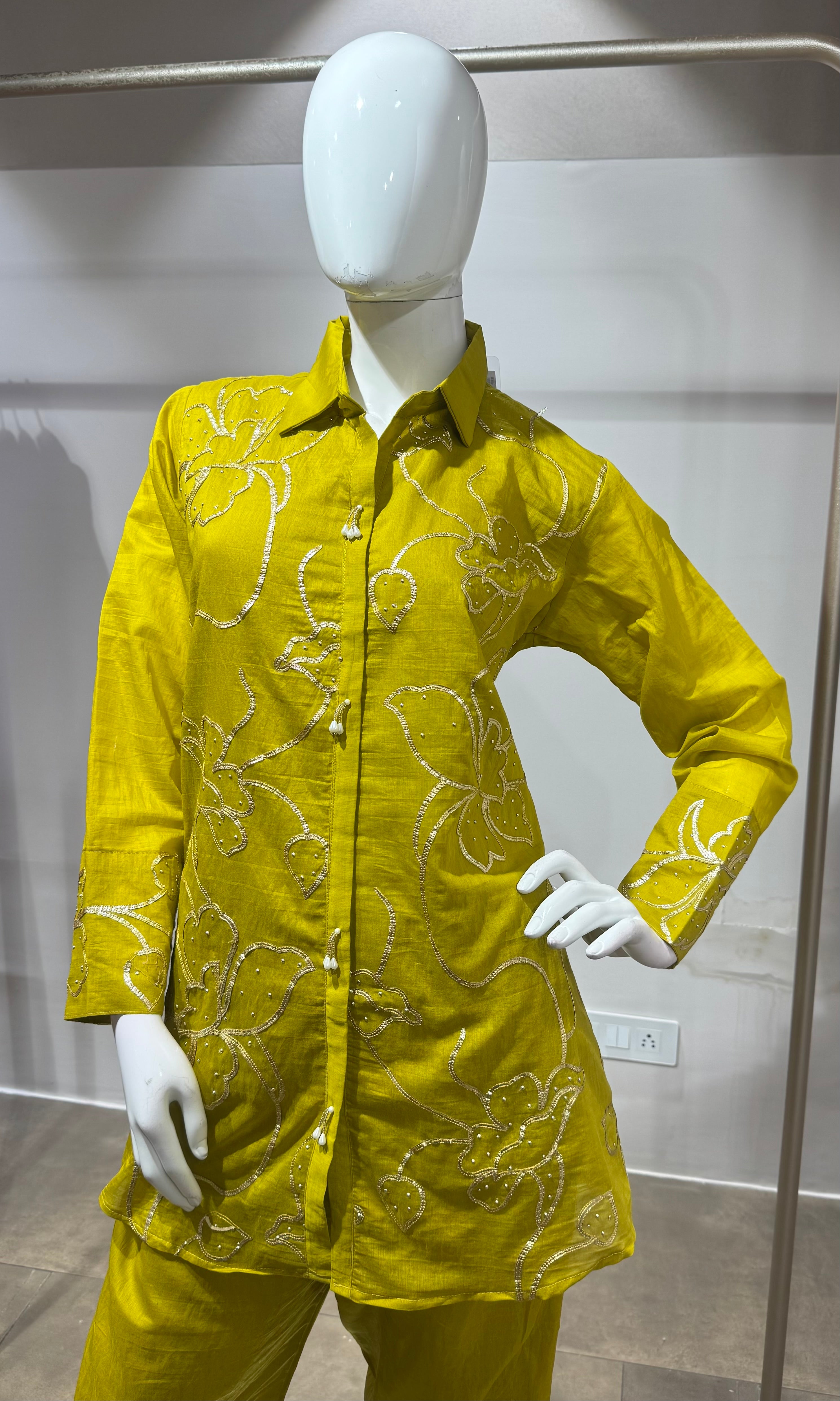 Mustard Gold floral cord set