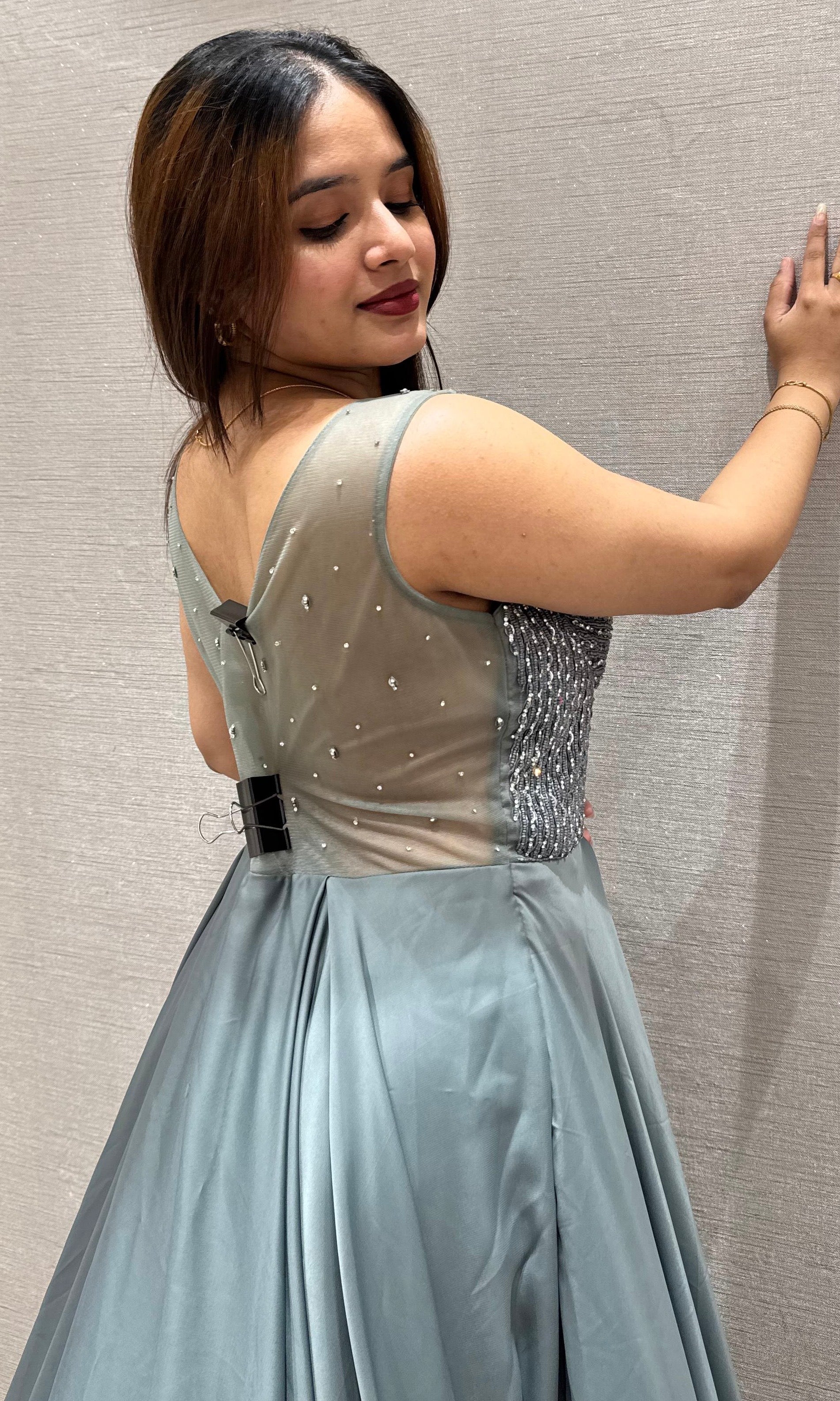 Grey long dress