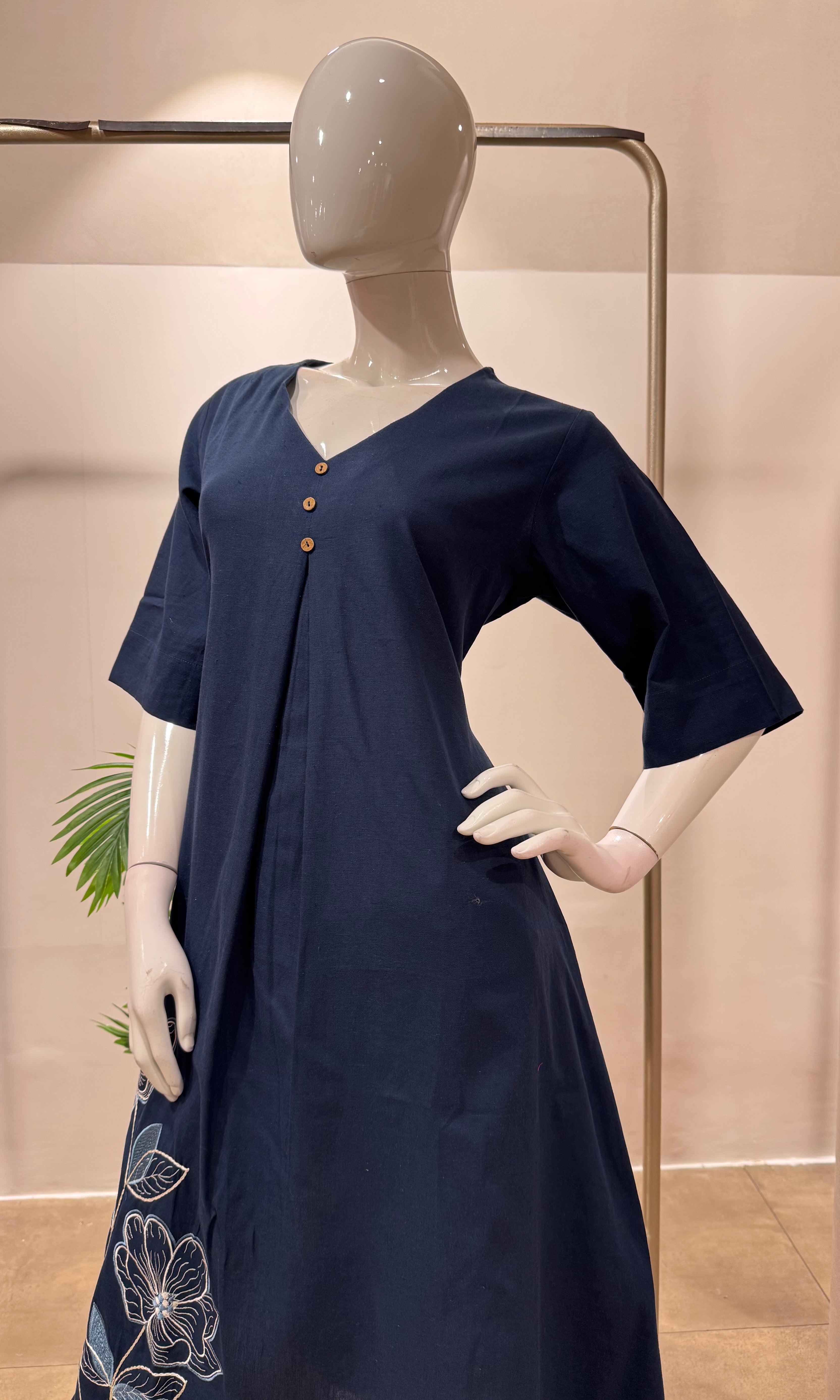 BLUE floral kurti top