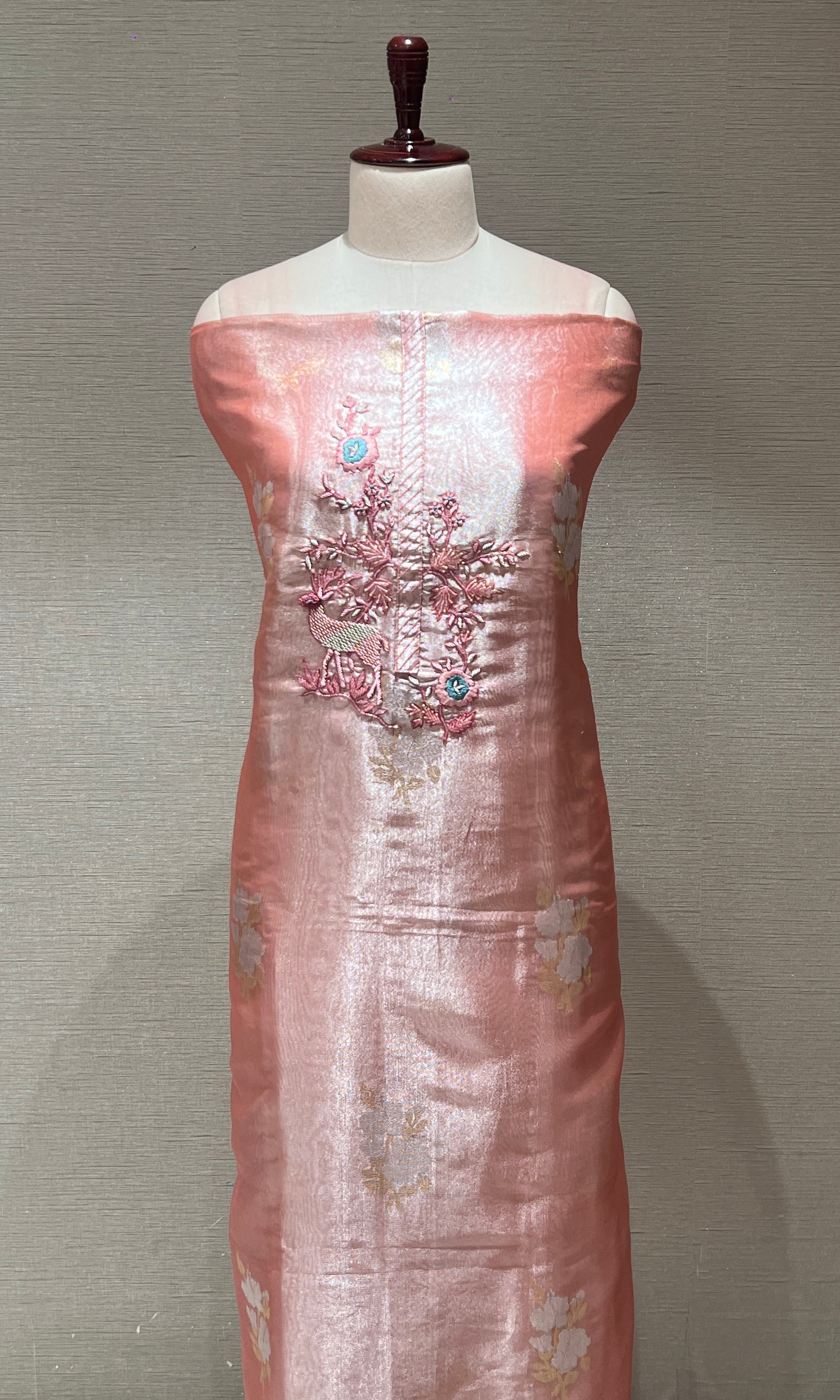 Pink dress material