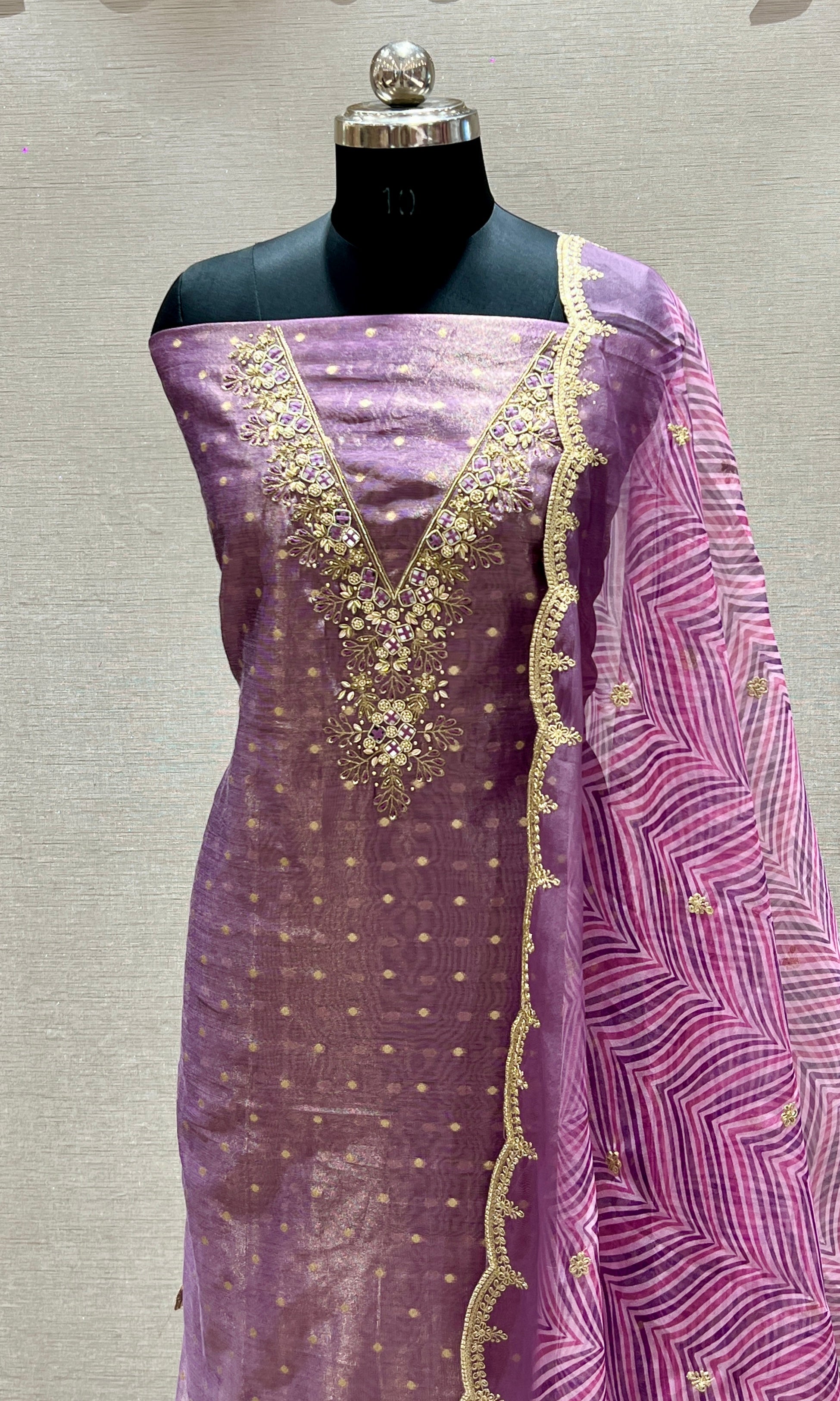 Purple dress material