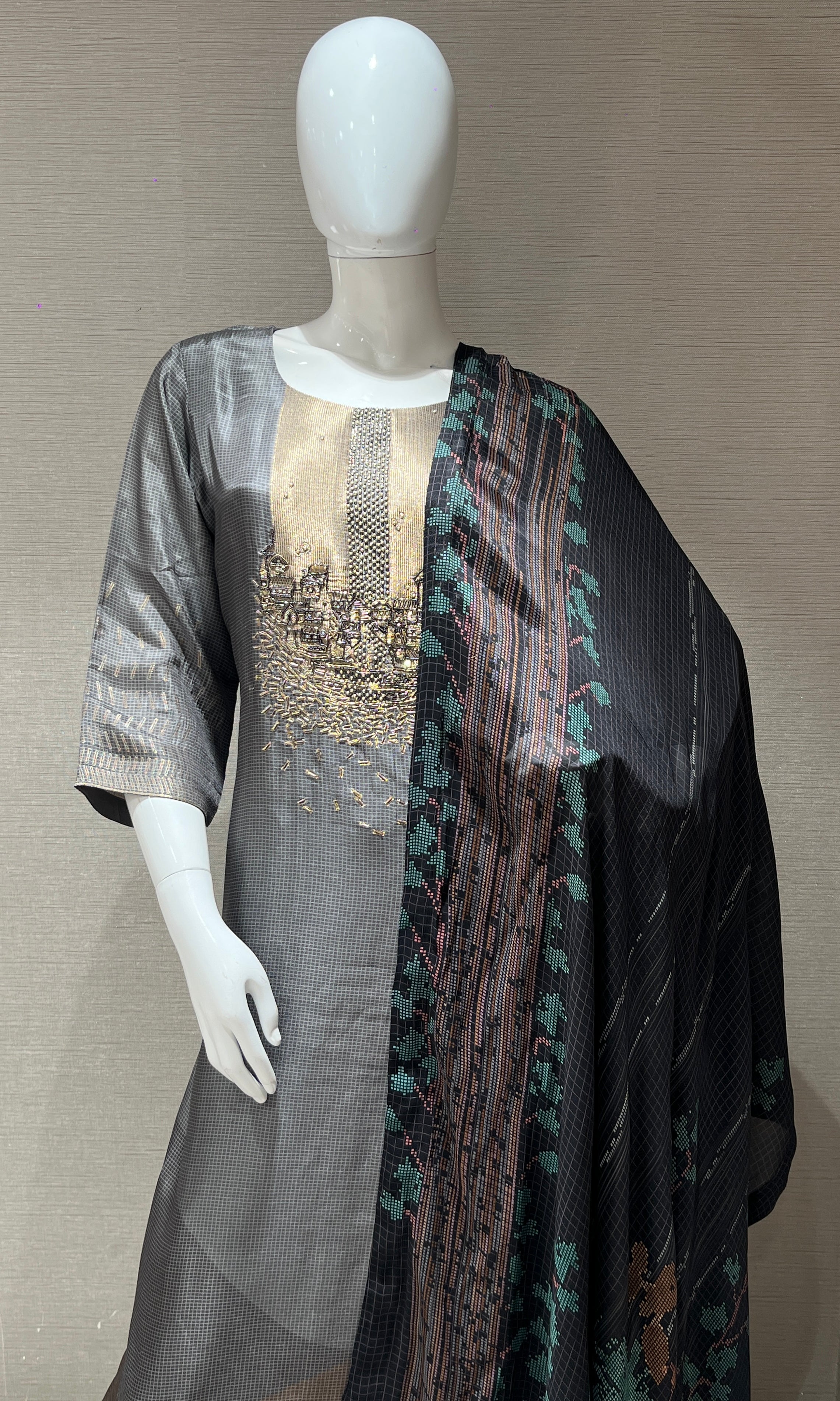 Grey kurta set