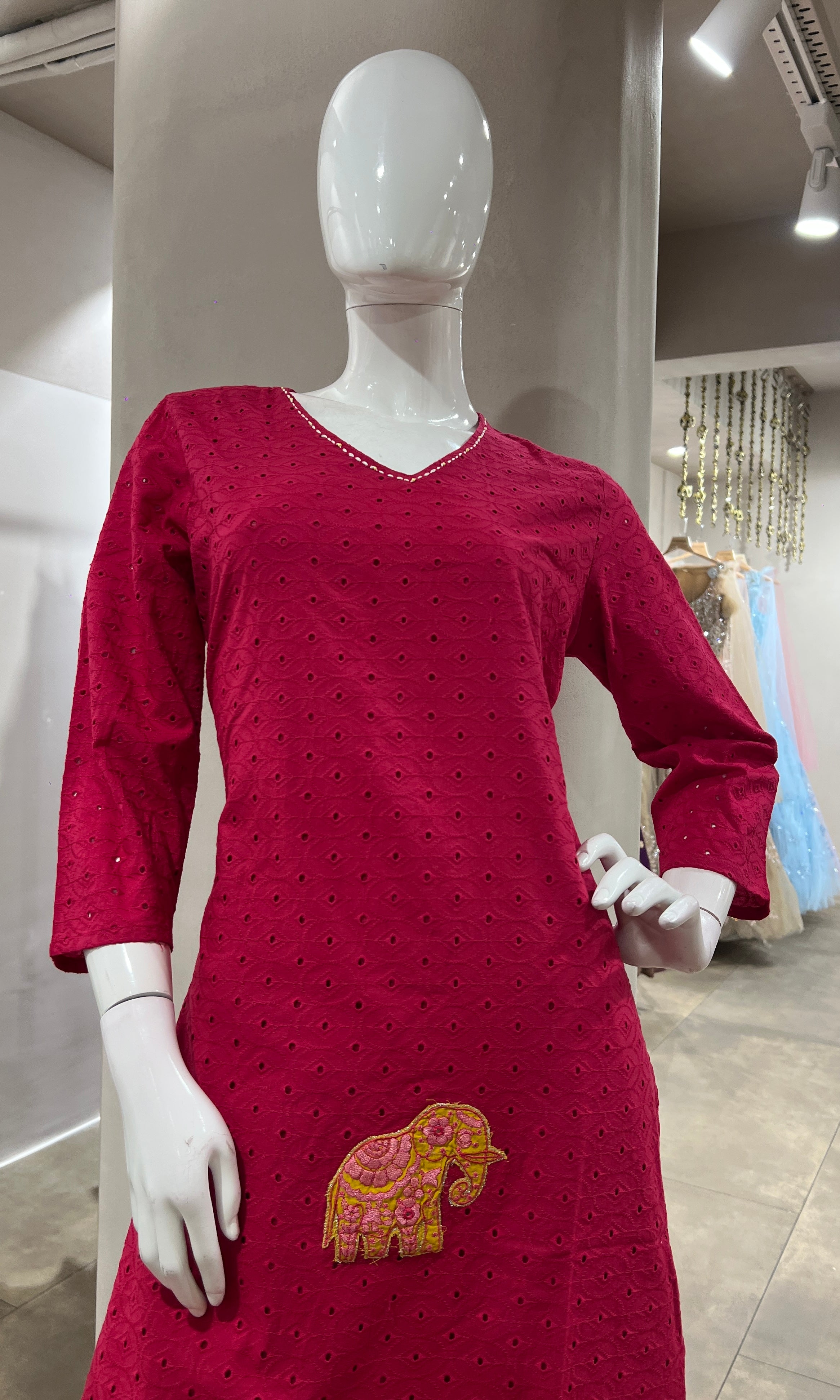 PINK ETHNIC KURTA SET