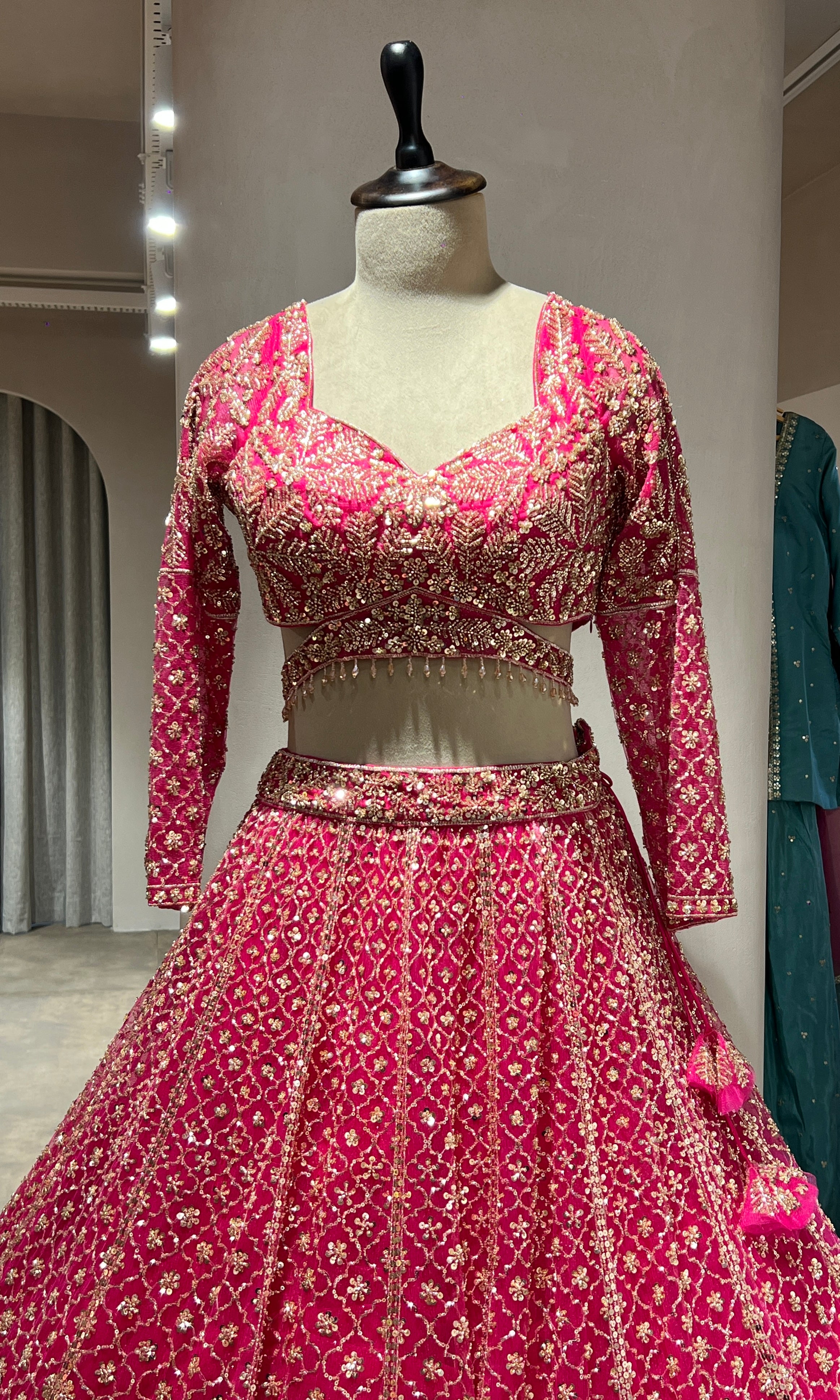 Rani FLORAL INTRICATE EMBROIDERY LEHENGA