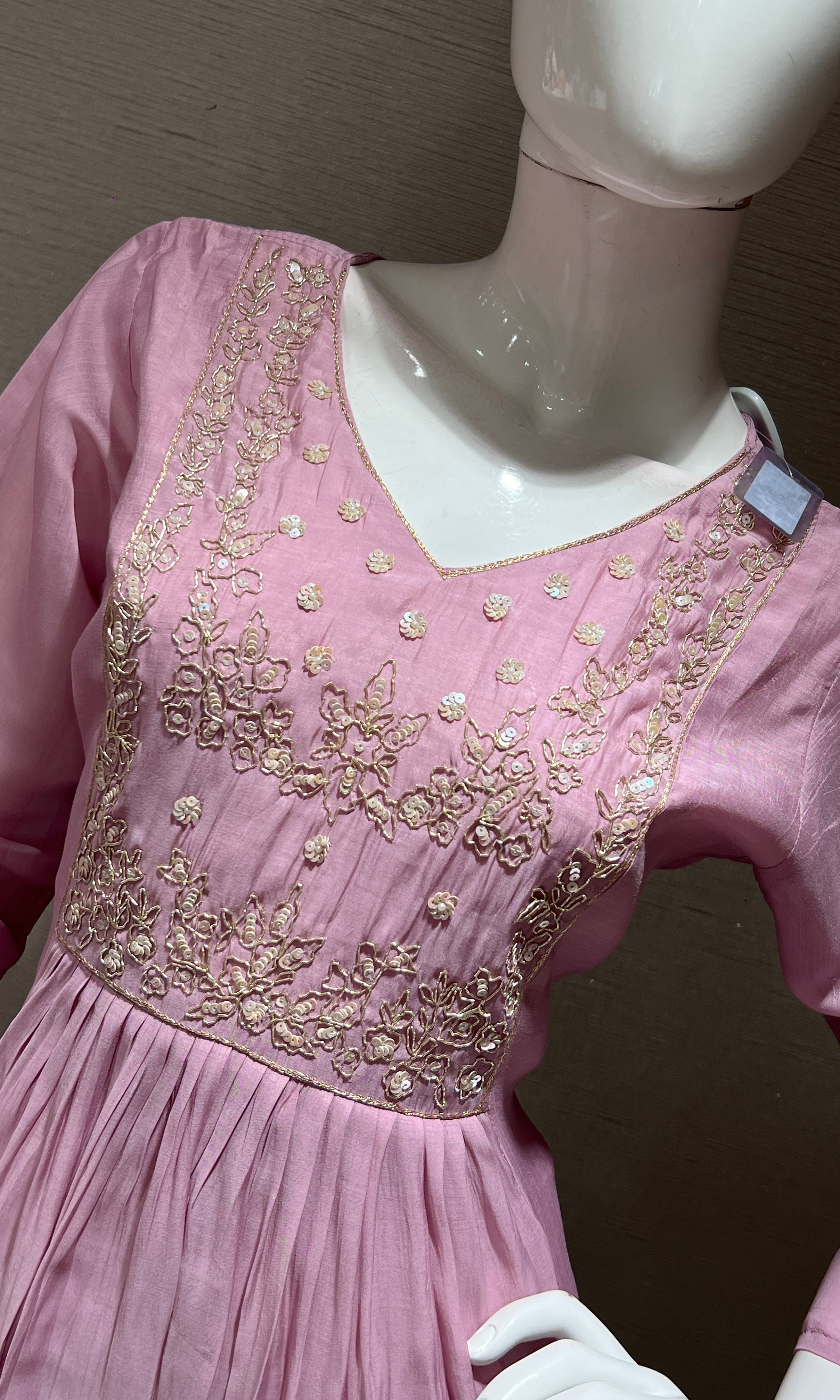 Onion pink MUL CHANDERI kurta set