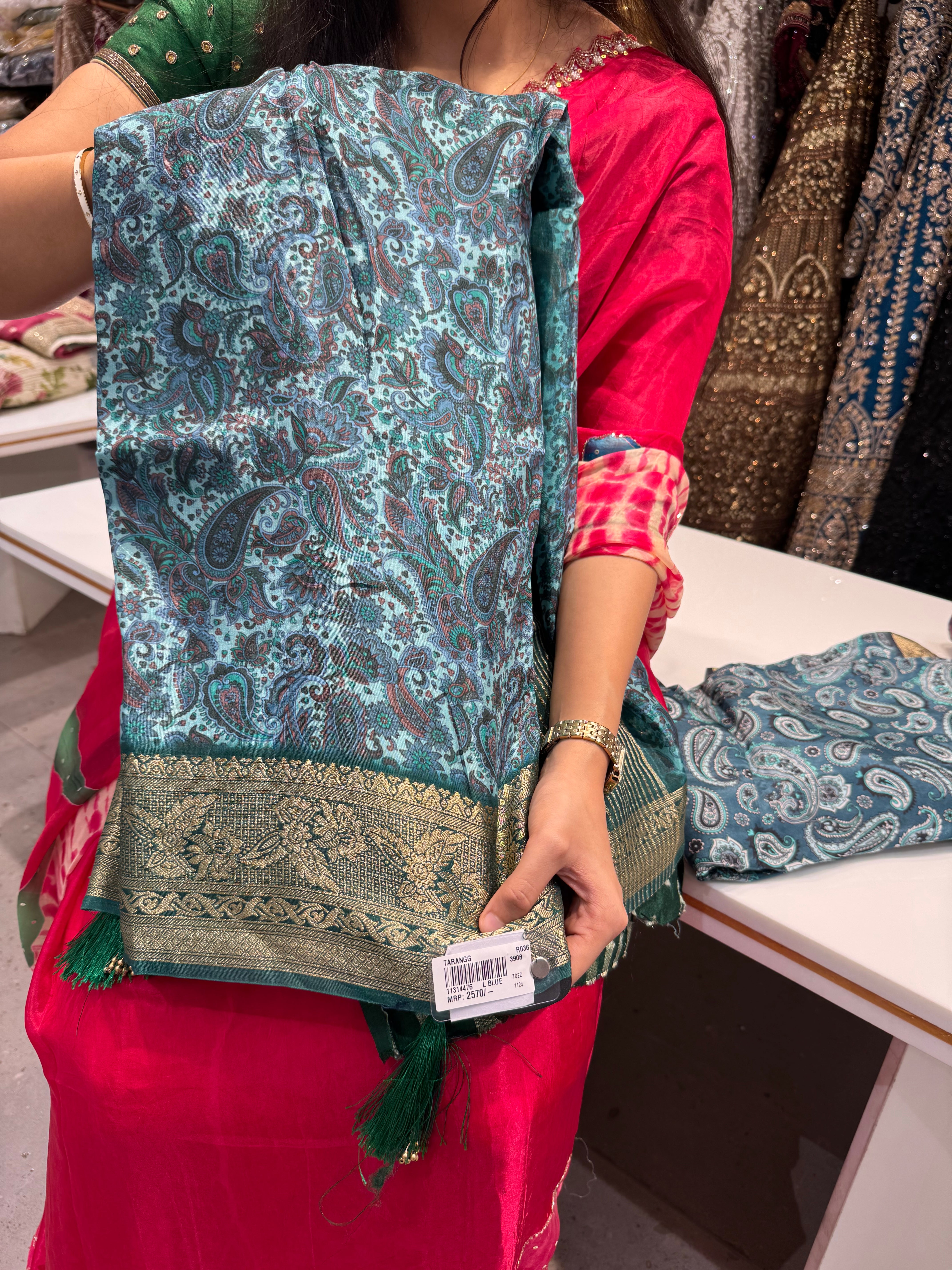 Light blue saree 4444