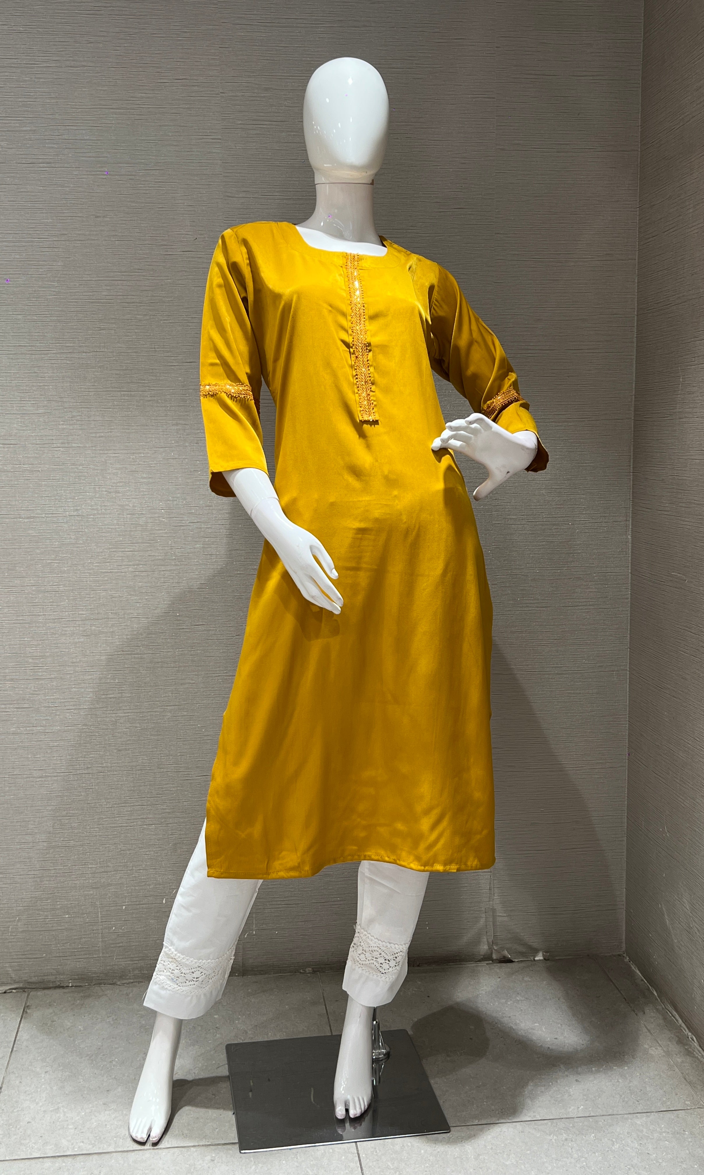 Mustard KURTI TOP
