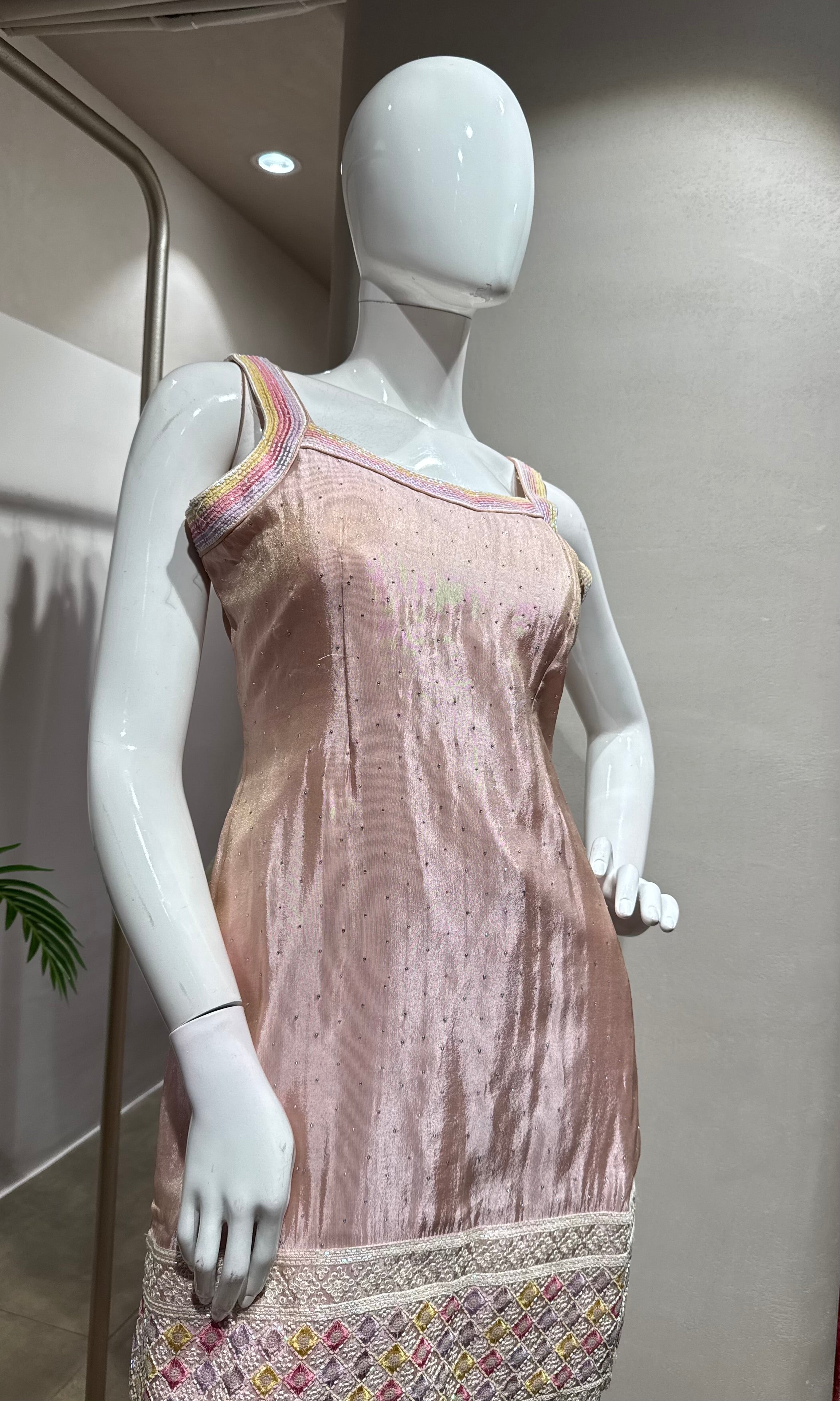 pink rose gold palazzo set