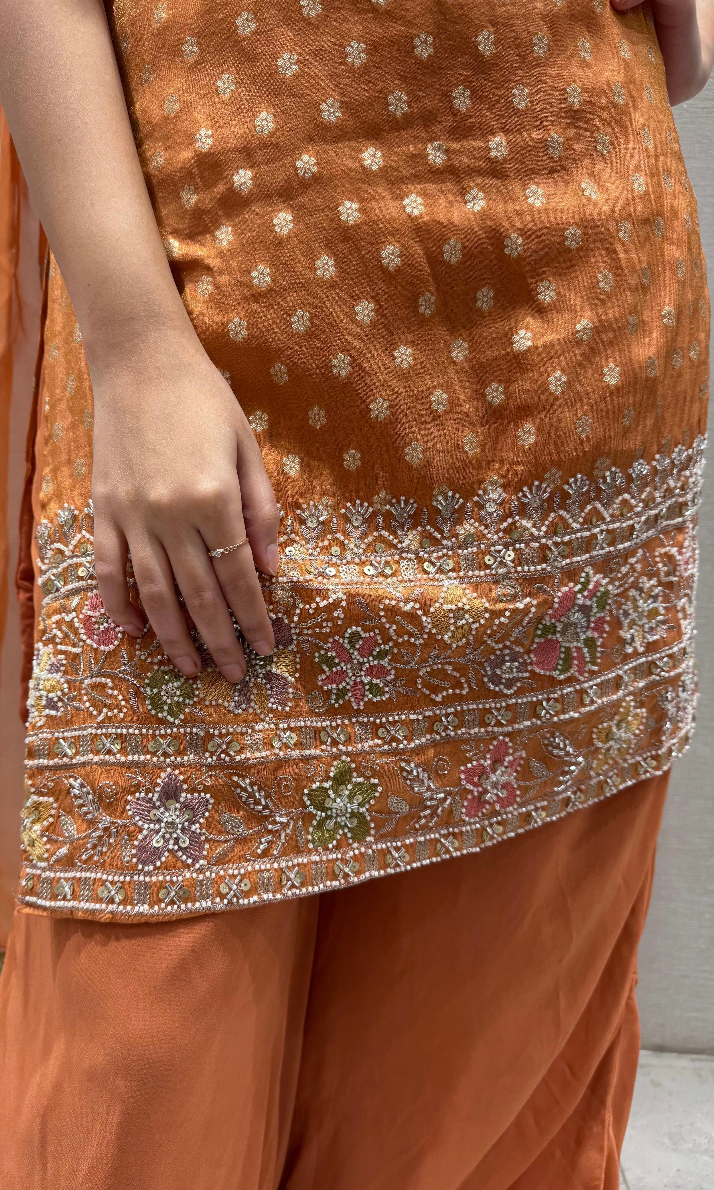 Terracotta Glow Palazzo Set