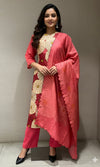 Light pink FLORAL kurta SET