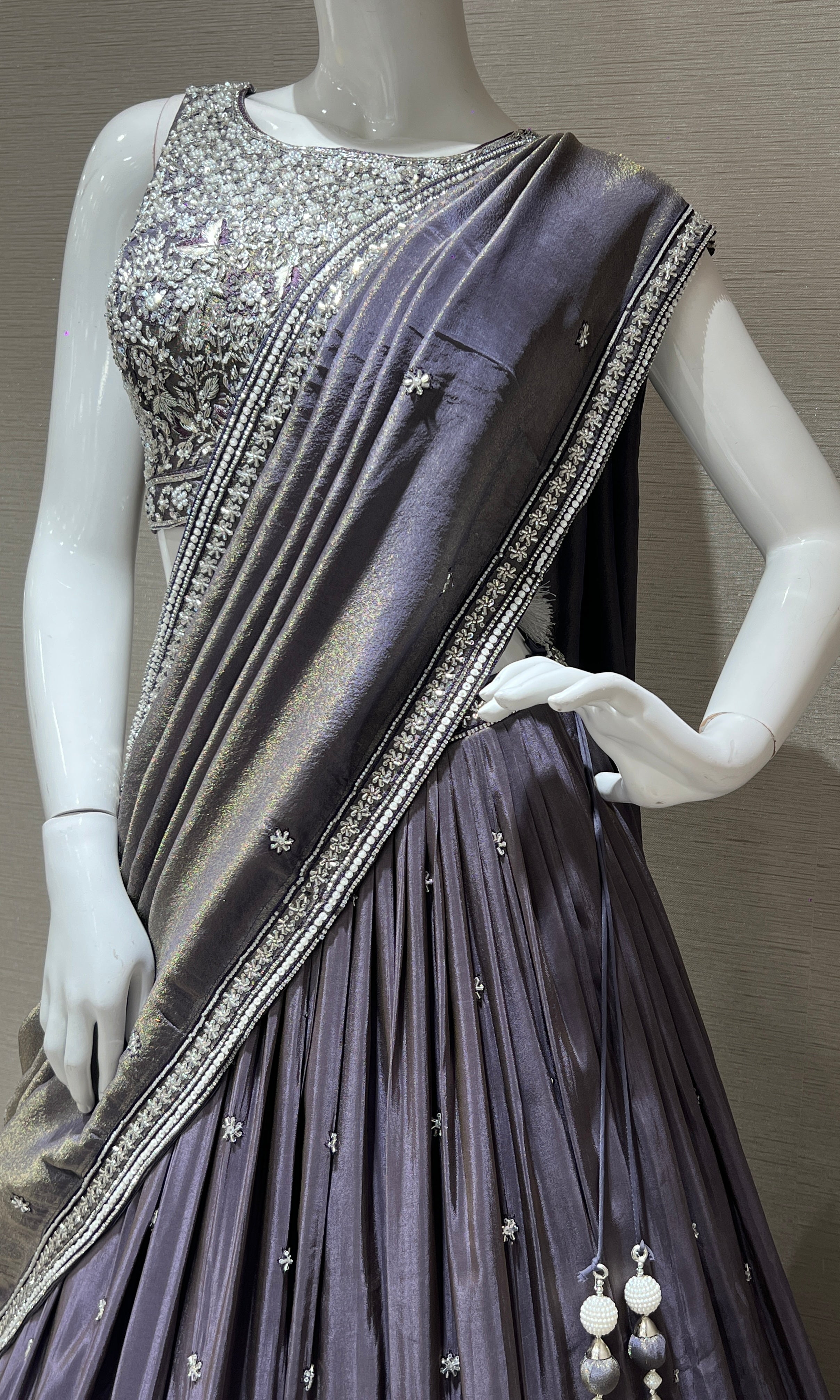 Grey Lehenga