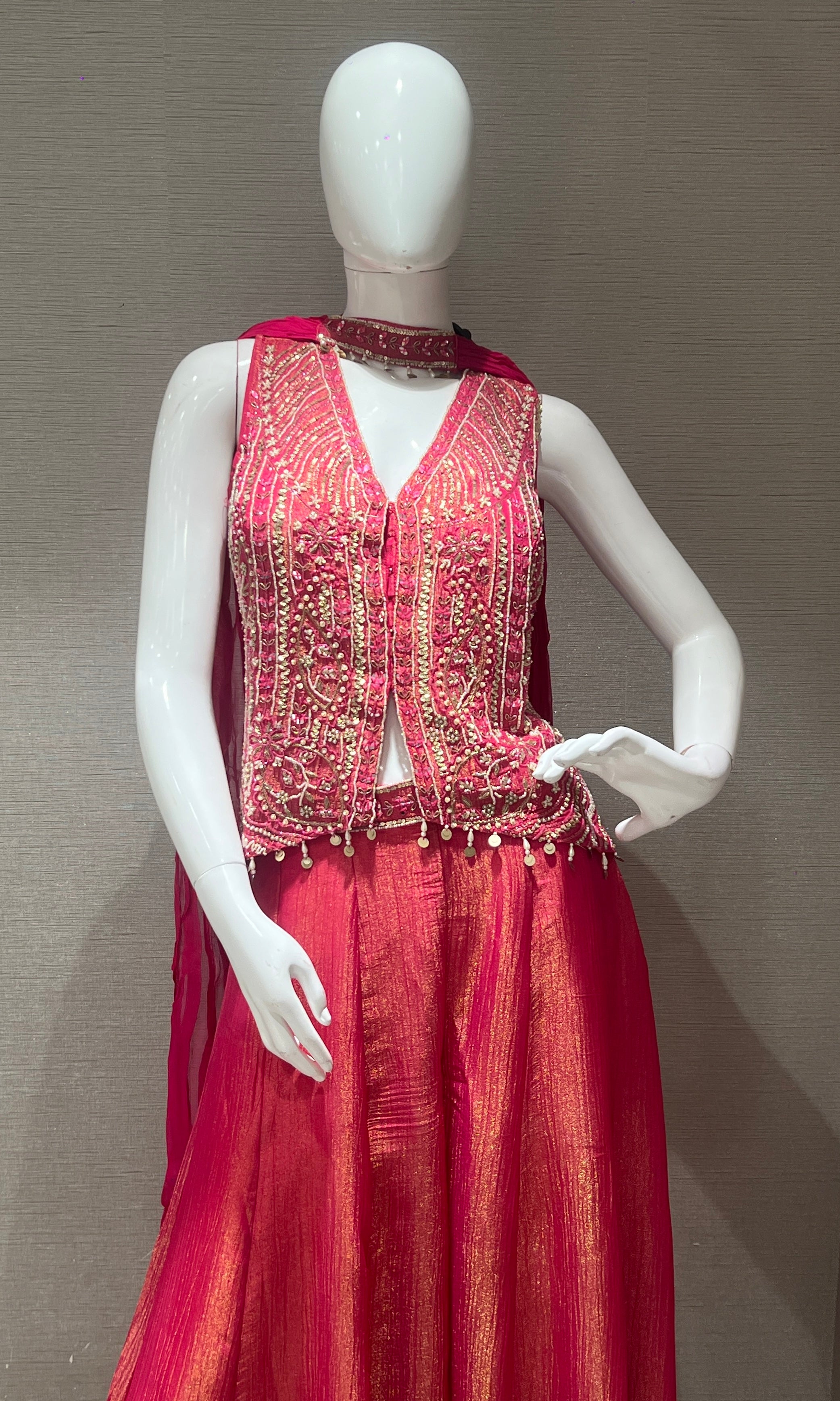 Pink palazzo set